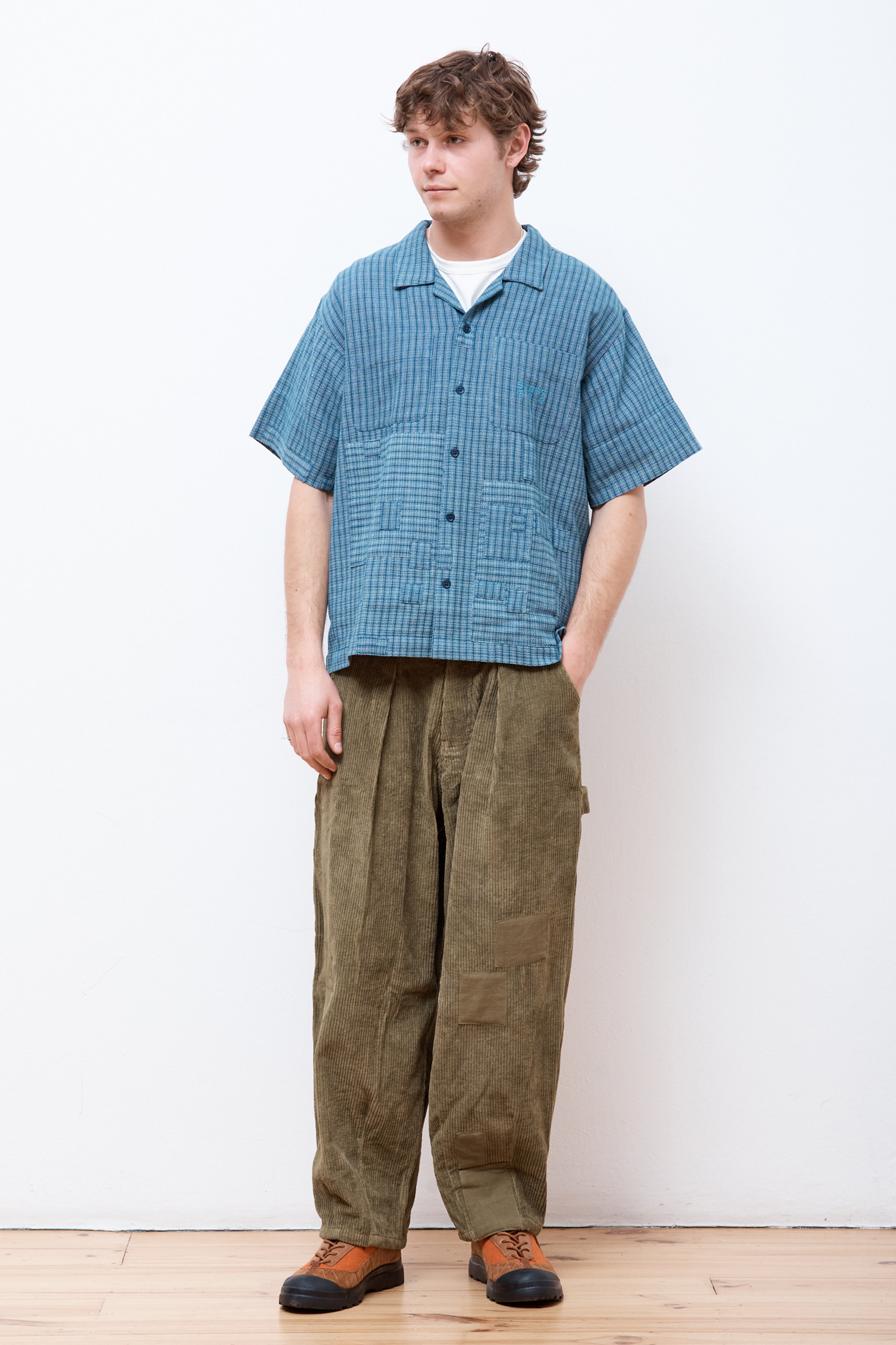 Pa Shirt Indigo Check Scarecrow