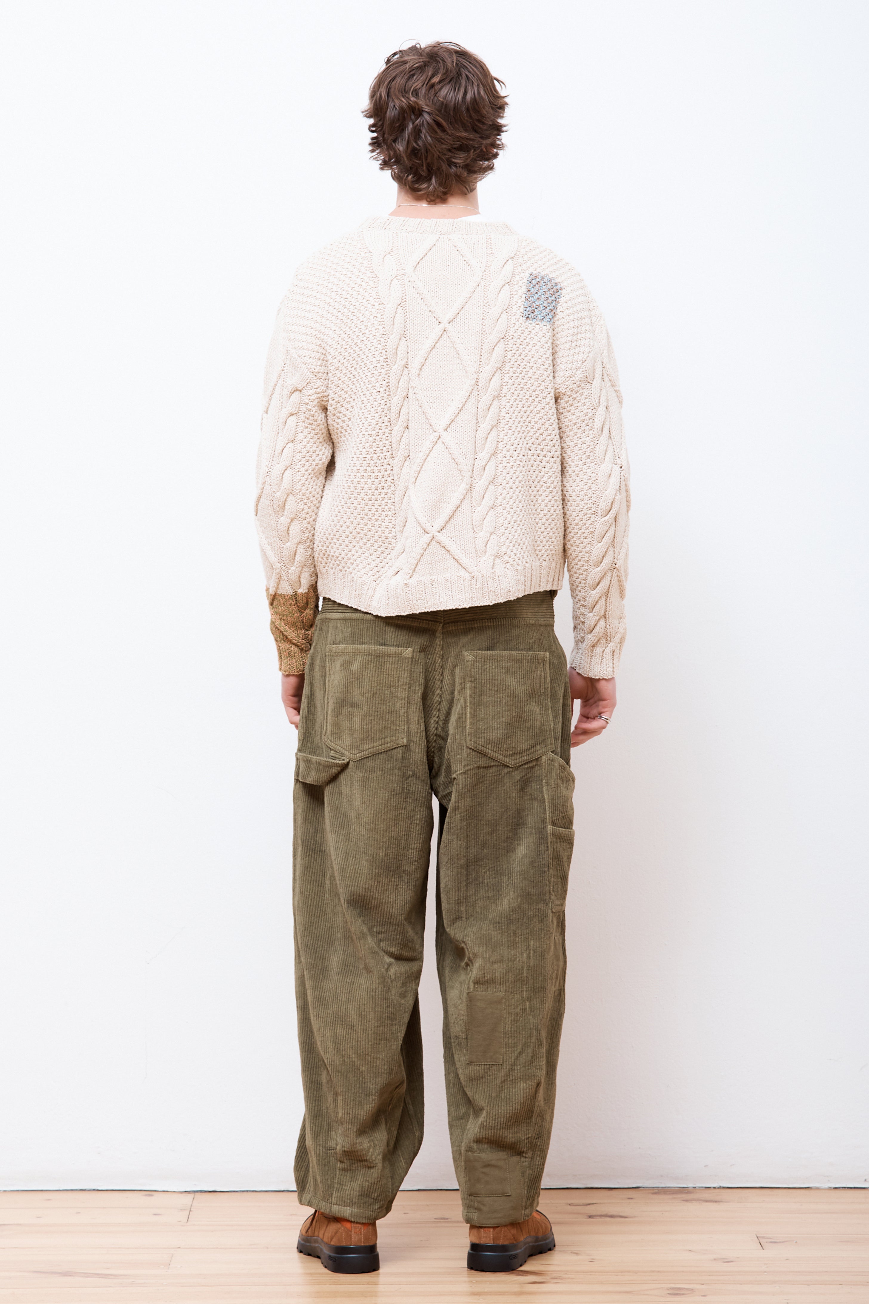 Cable Jumper Ecru Darn-Knit