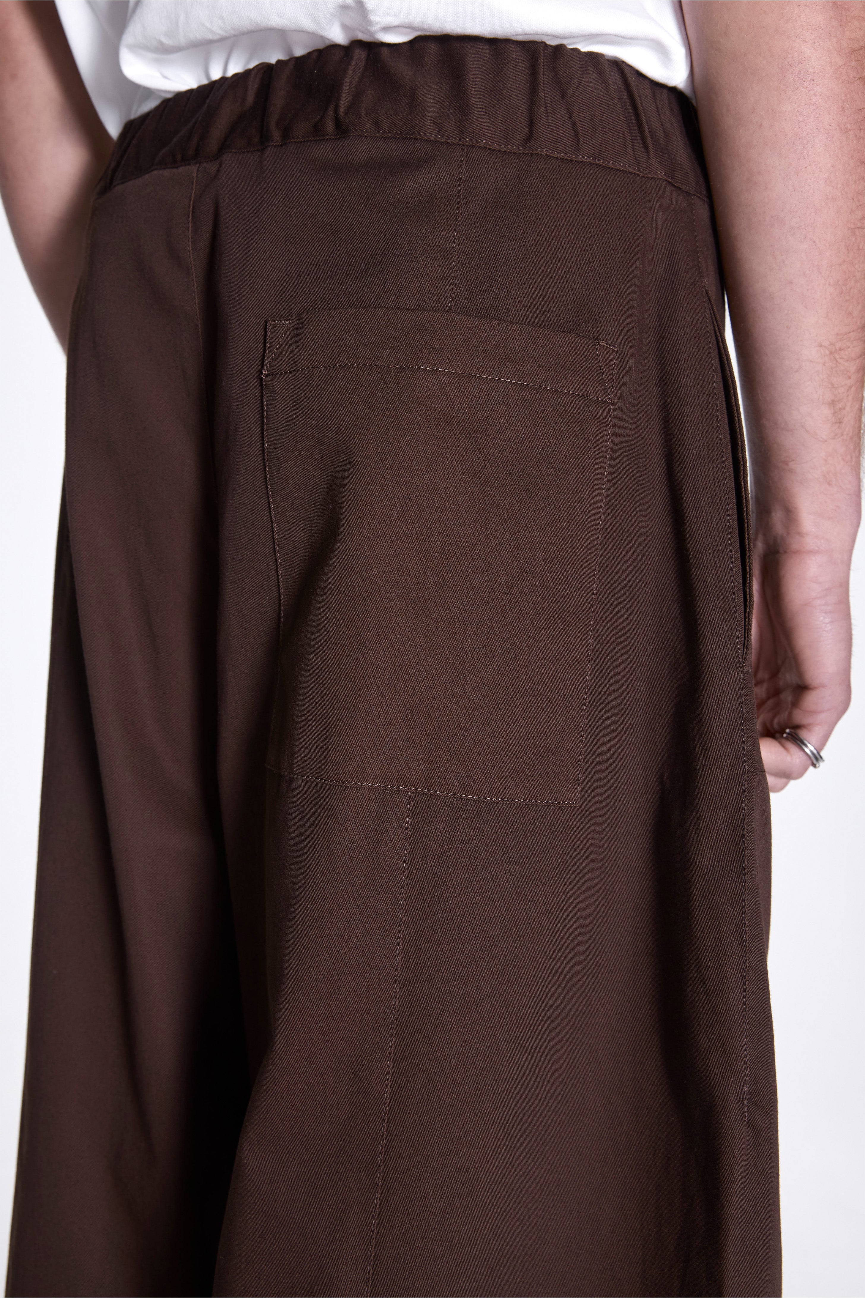 Box Pleat Trouser Brown