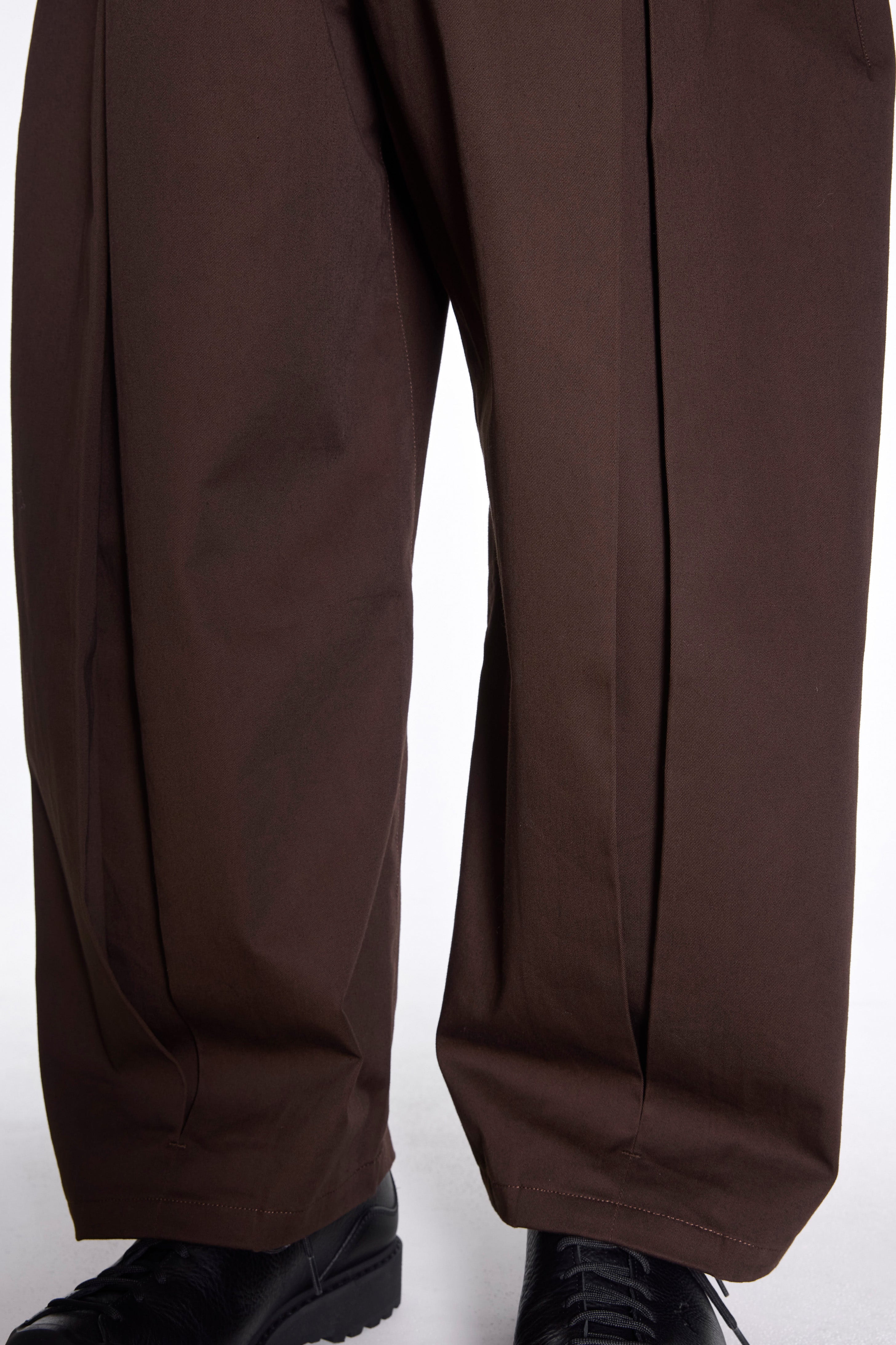 Sage Nation Box Pleat Trouser Brown