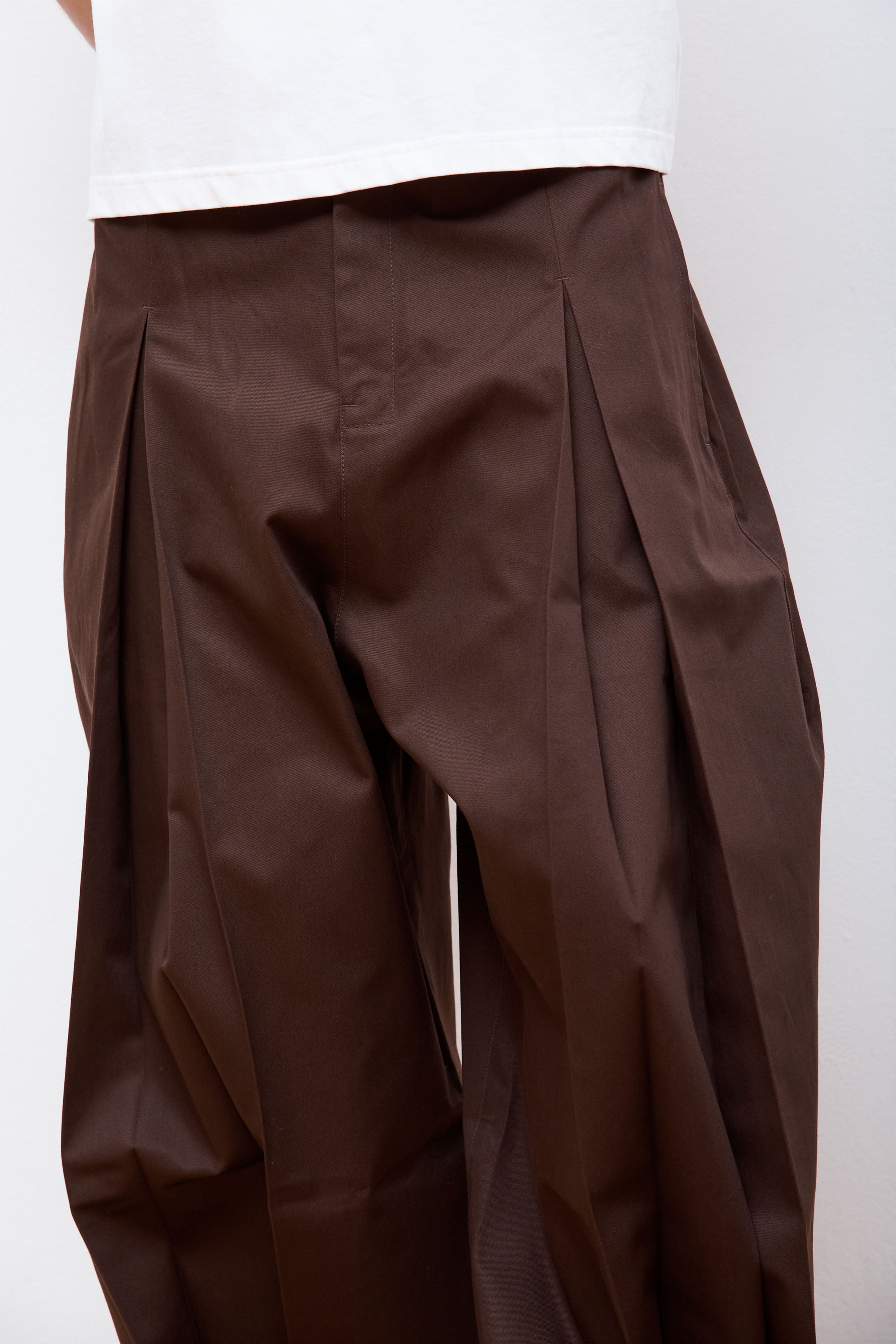 Box Pleat Trouser Brown