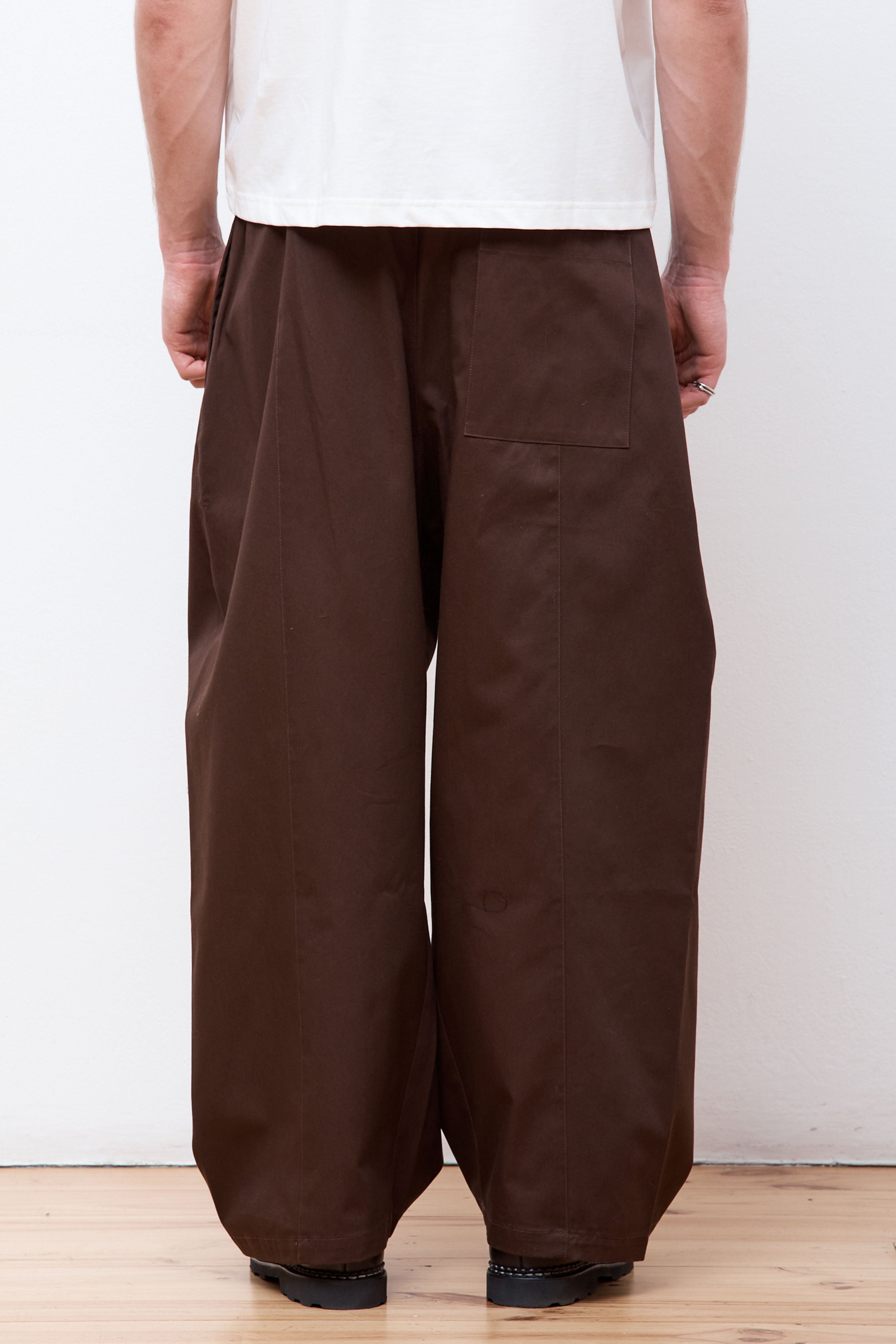 Box Pleat Trouser Brown