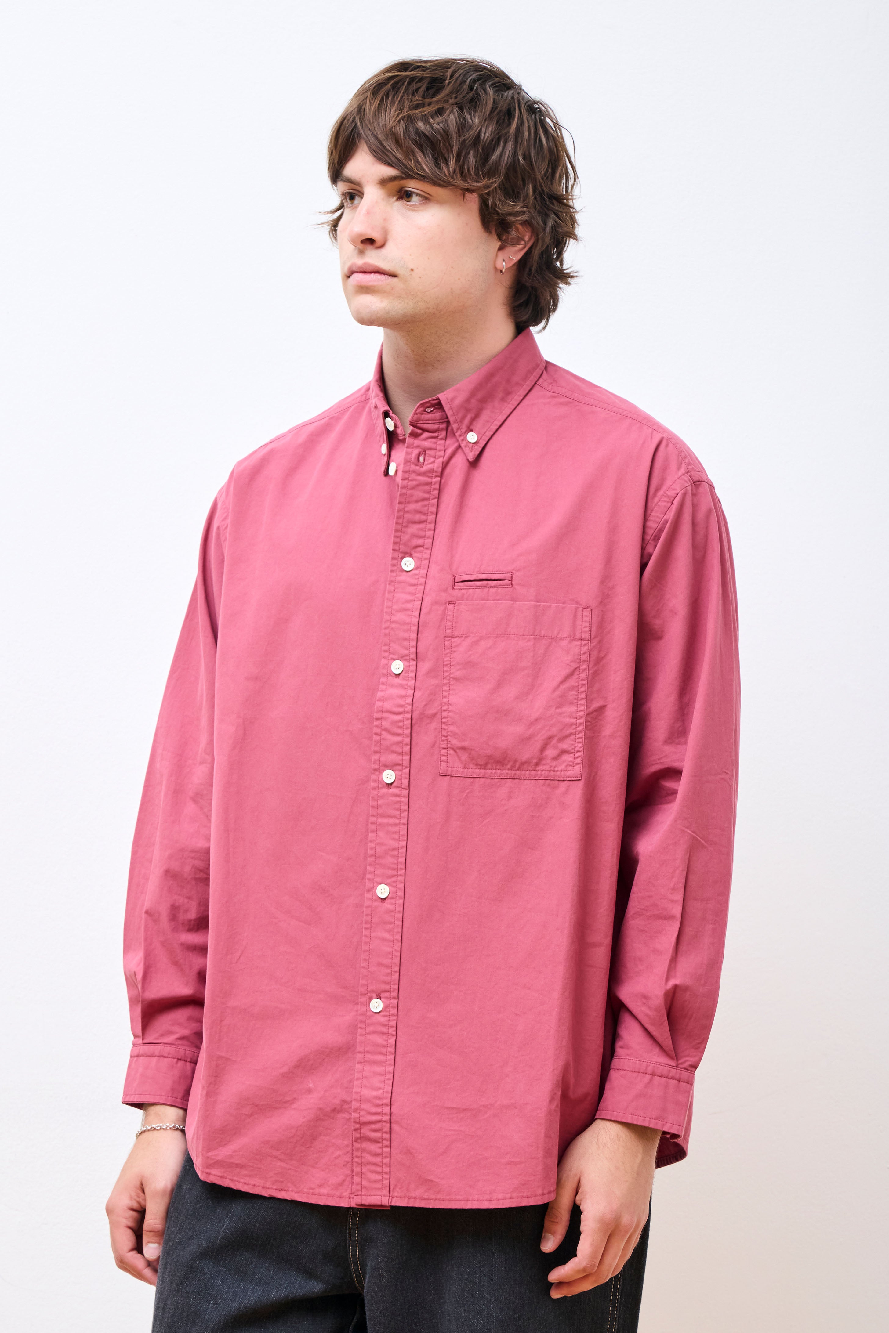 Salary Man Signature Shirt Burgundy