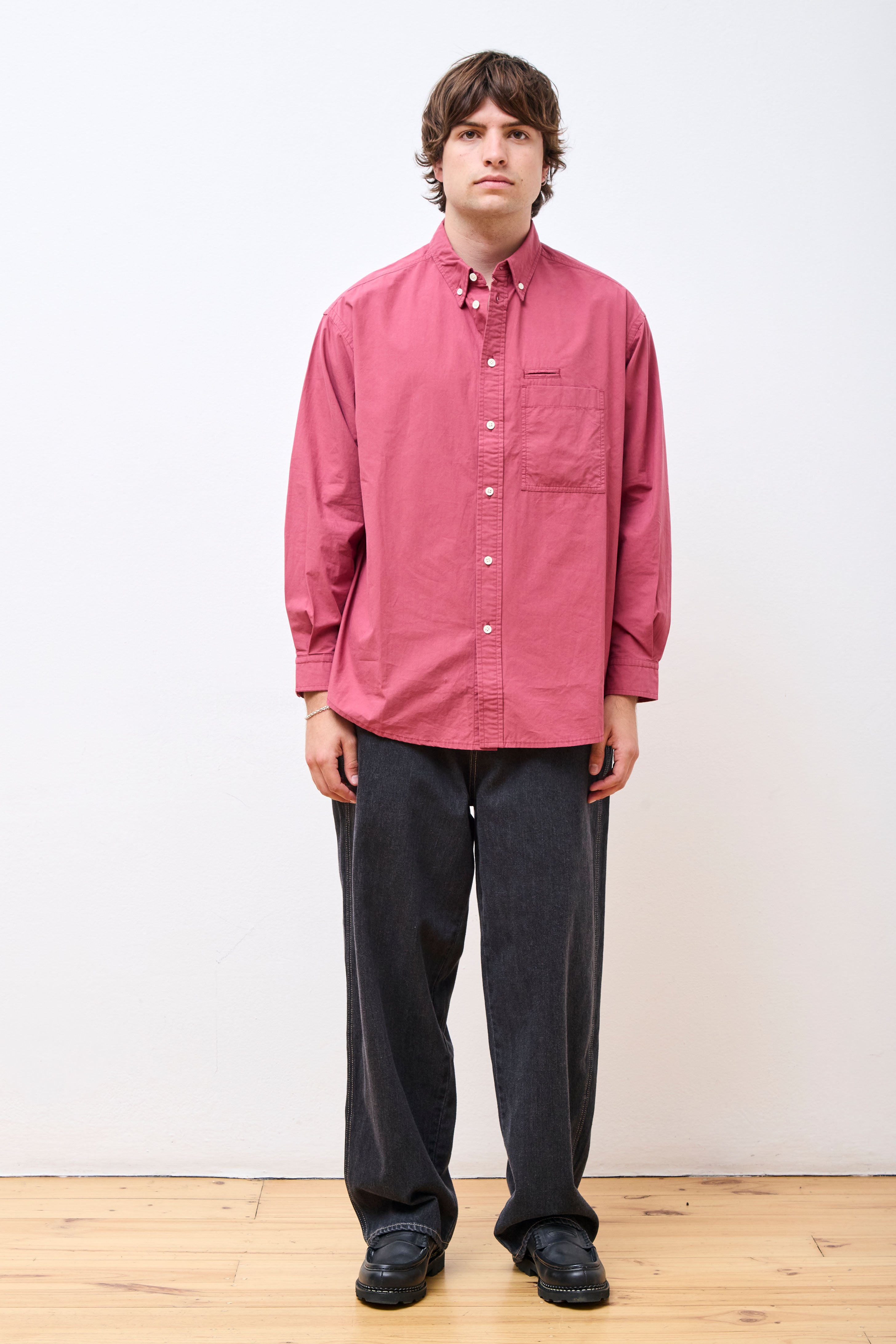 Salary Man Signature Shirt Burgundy