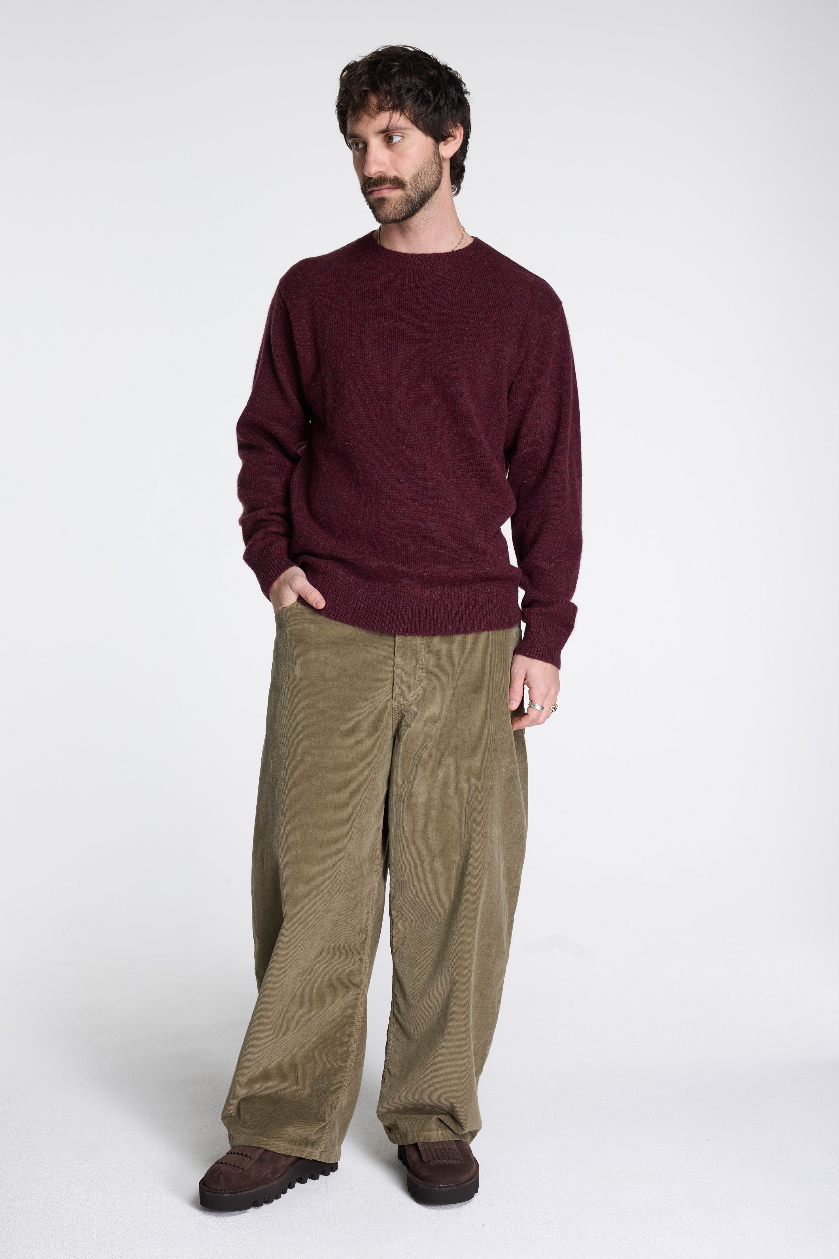 Shetland Wool Crew Berry Mix