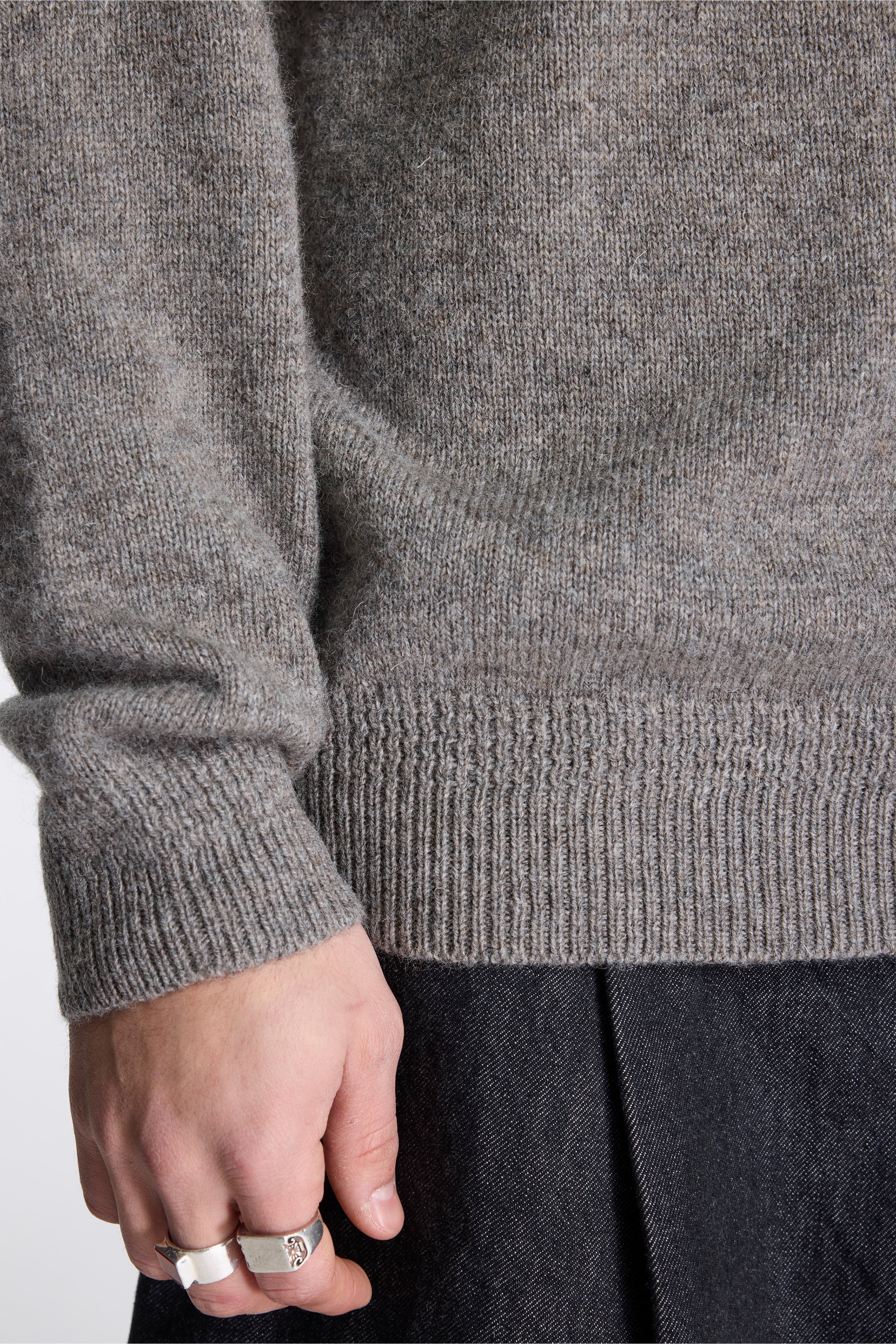 Shetland Wool Crew Stone Heather