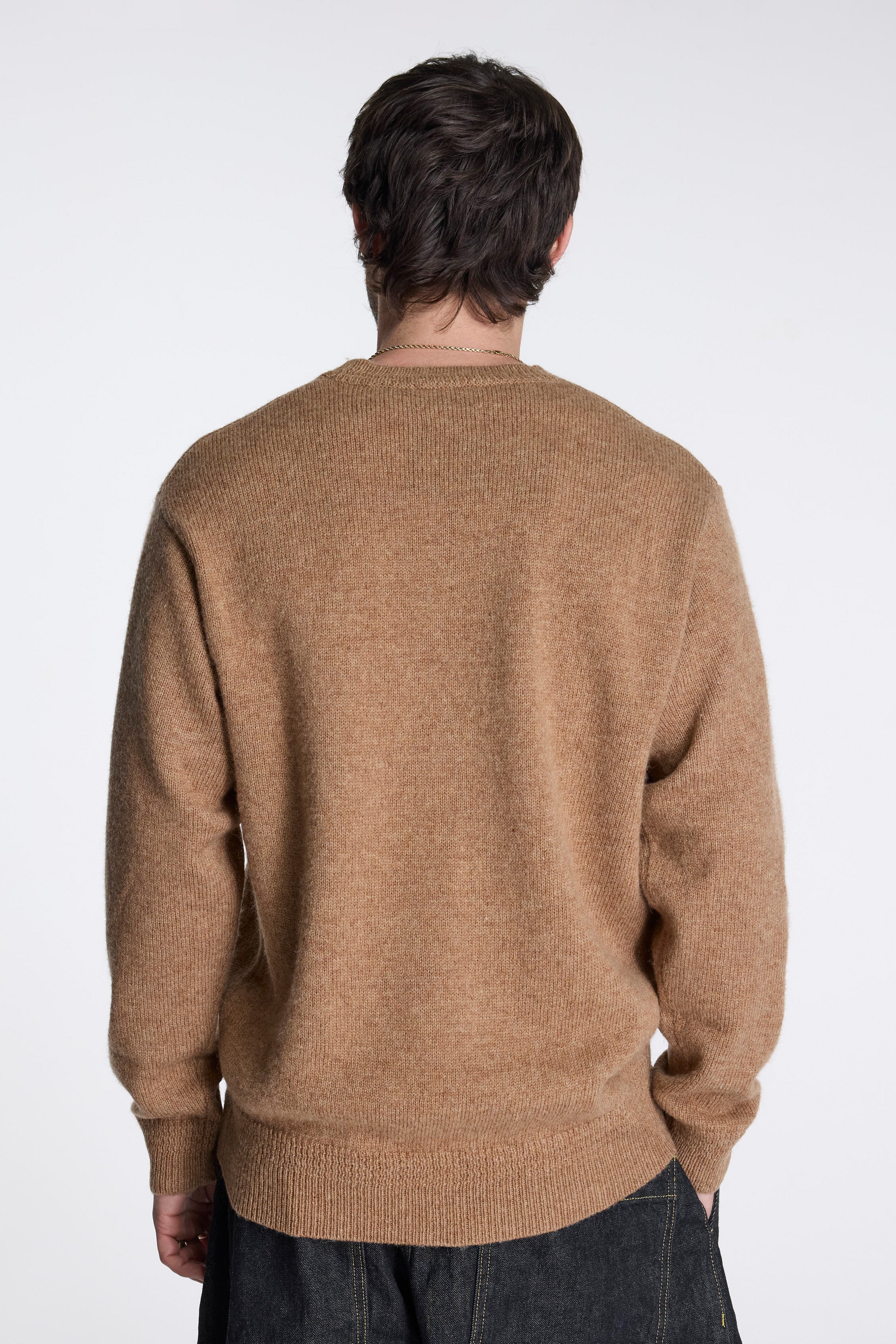 Shetland Wool Crew Tan Mix