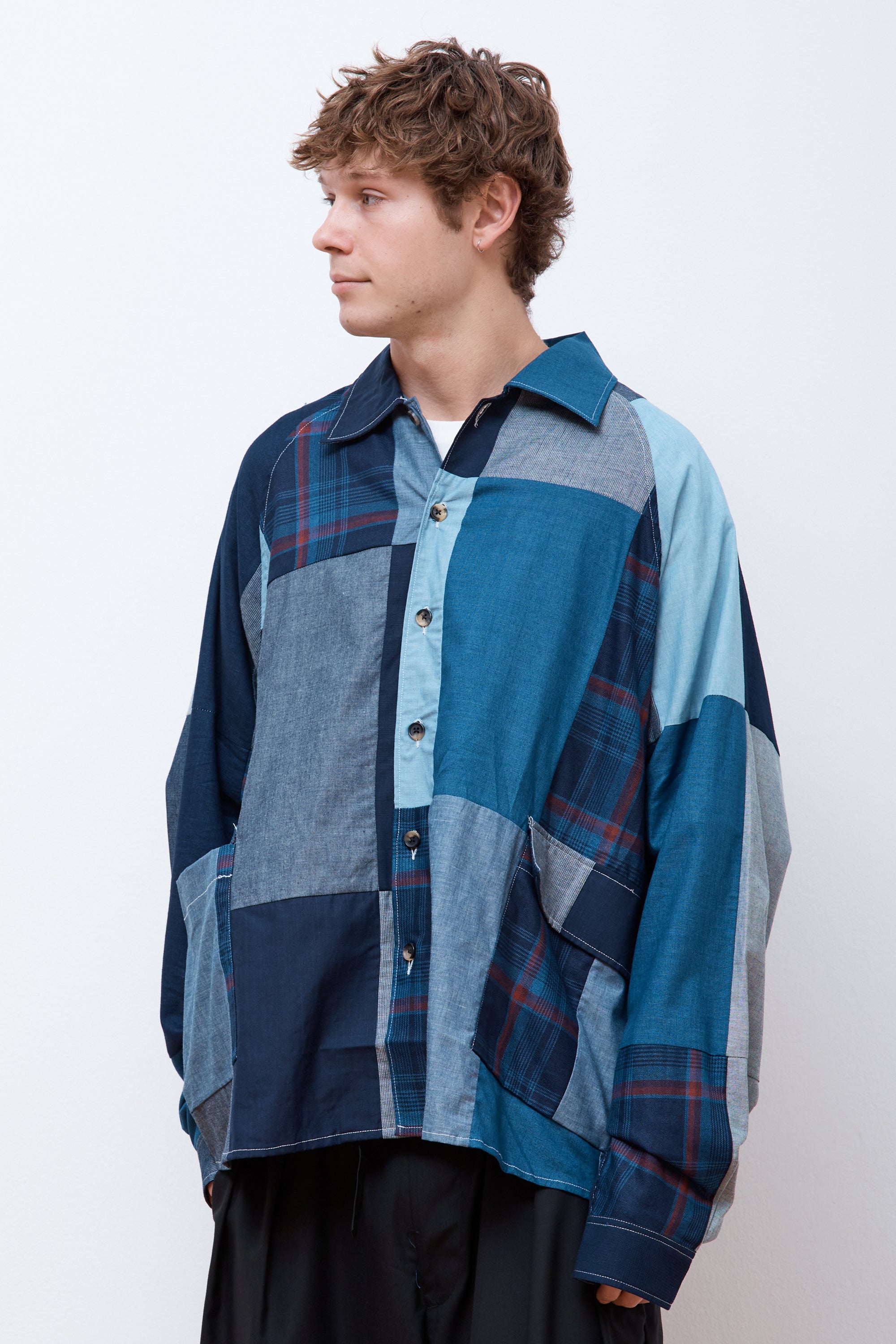 Multi Big Pocket Shirt Indigo