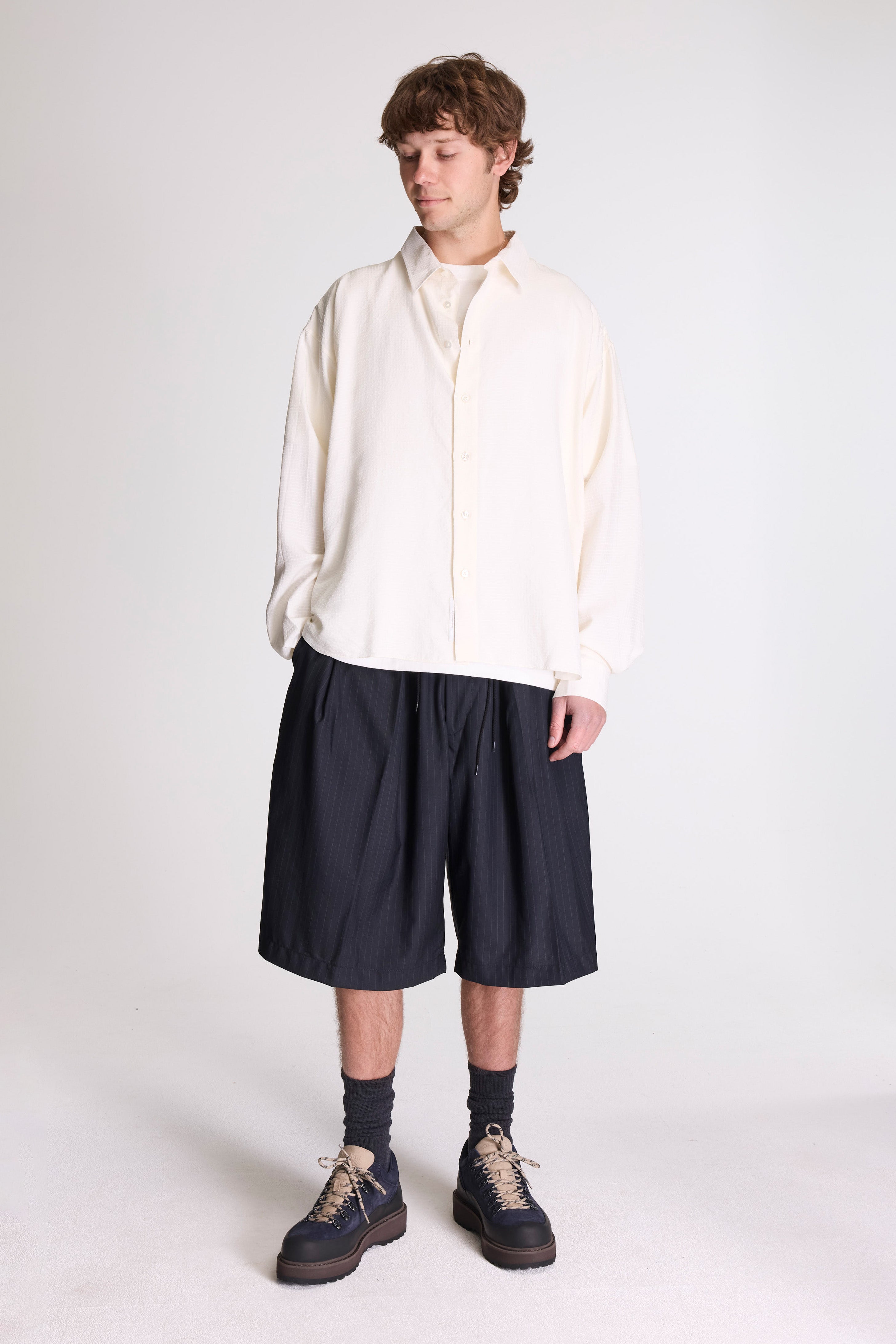 Circular Shorts Black Stripe