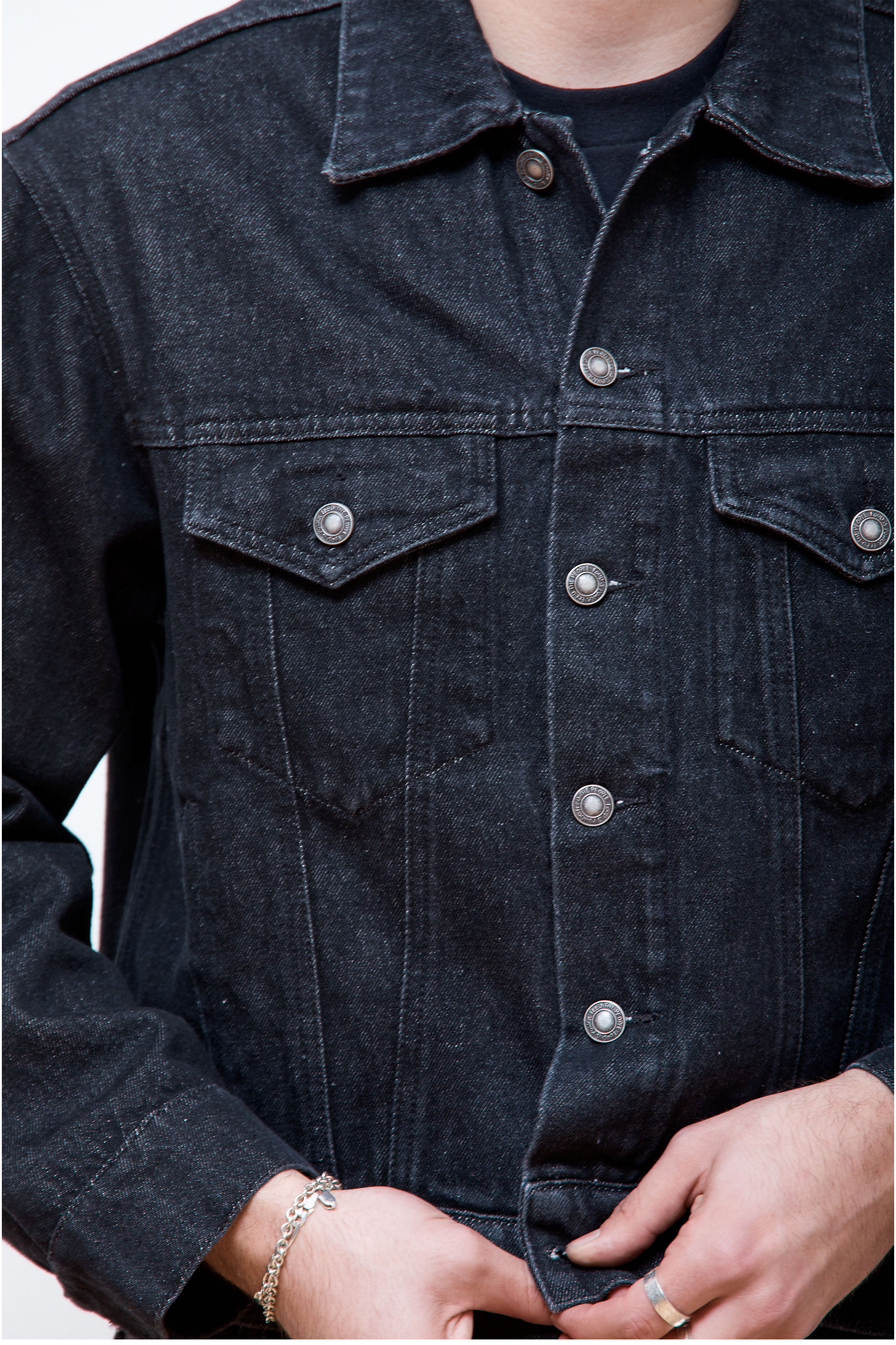 Denim Jacket Woven Black