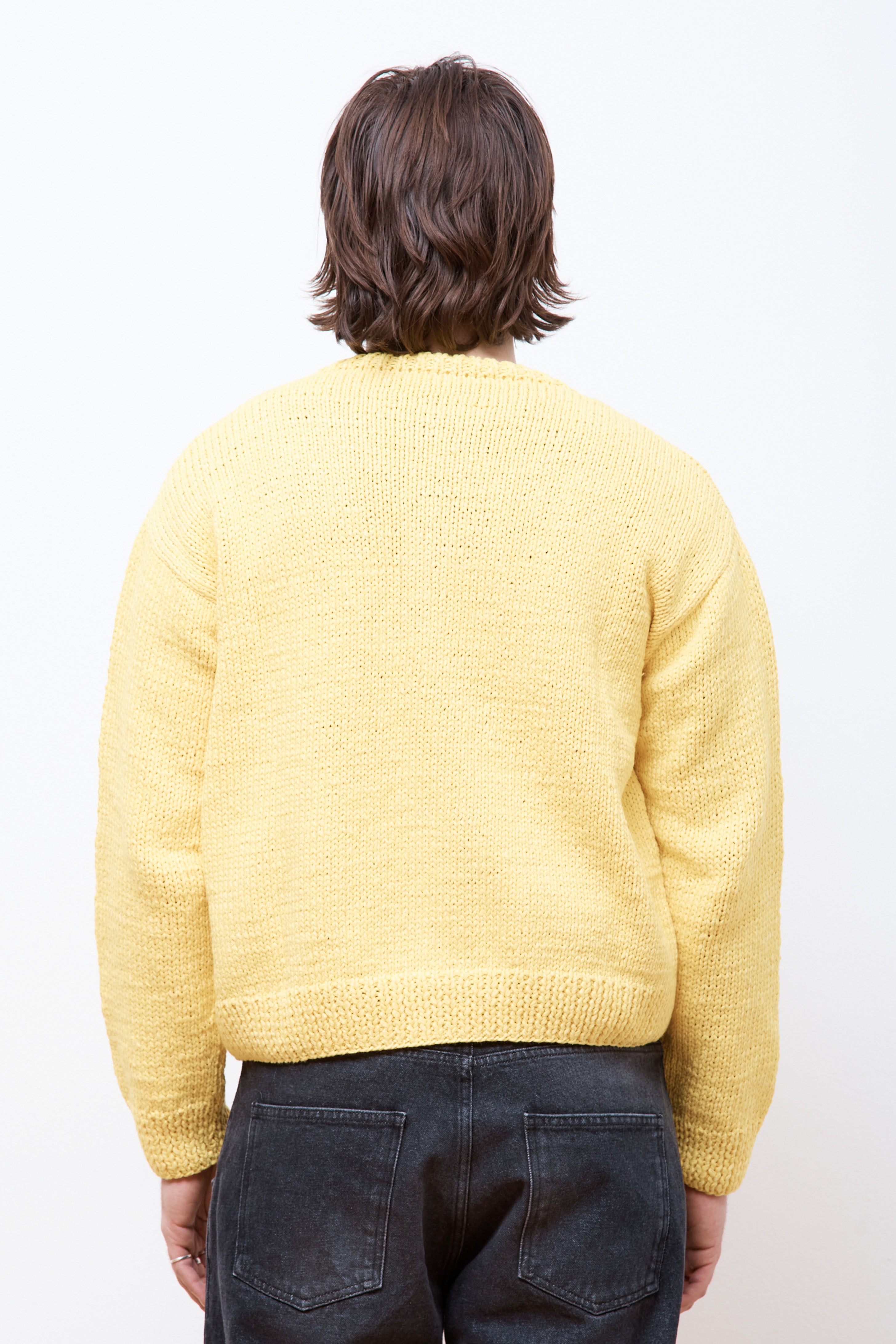 Ice Cream Hand Knit Cardigan Knit Yellow