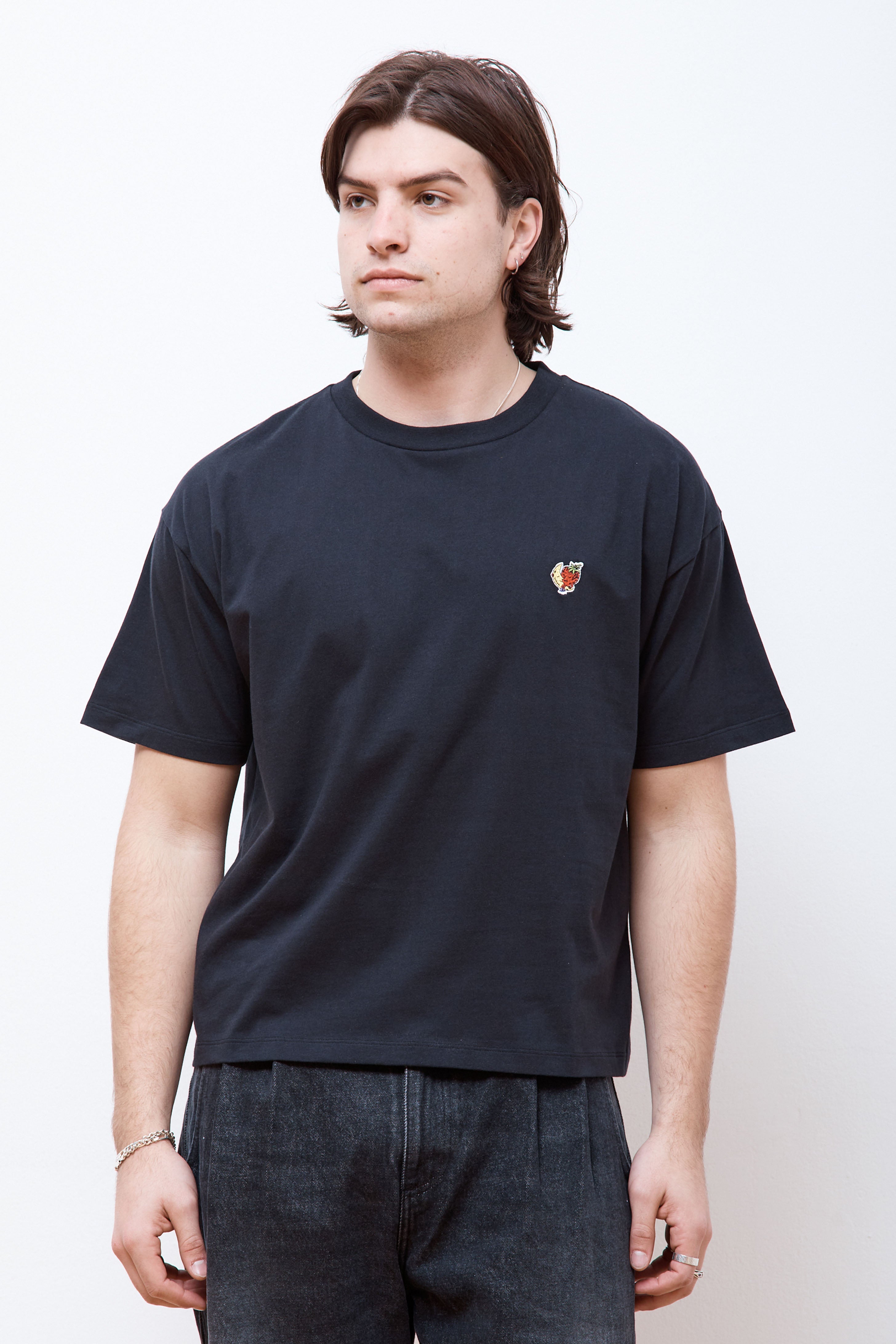 Strawberry Moon Perennial T-Shirt Knit Black