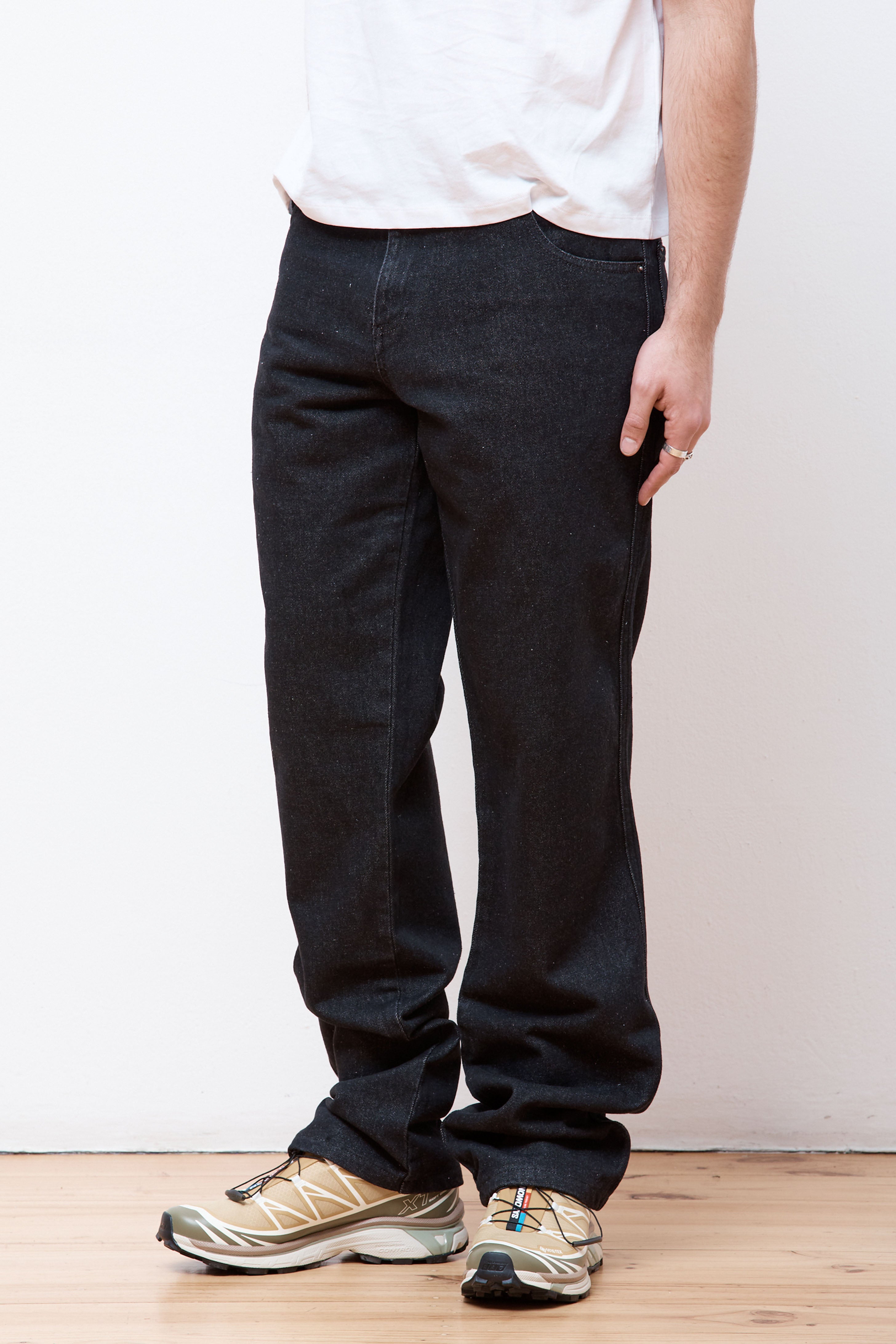 Straight Leg Jeans Woven Black