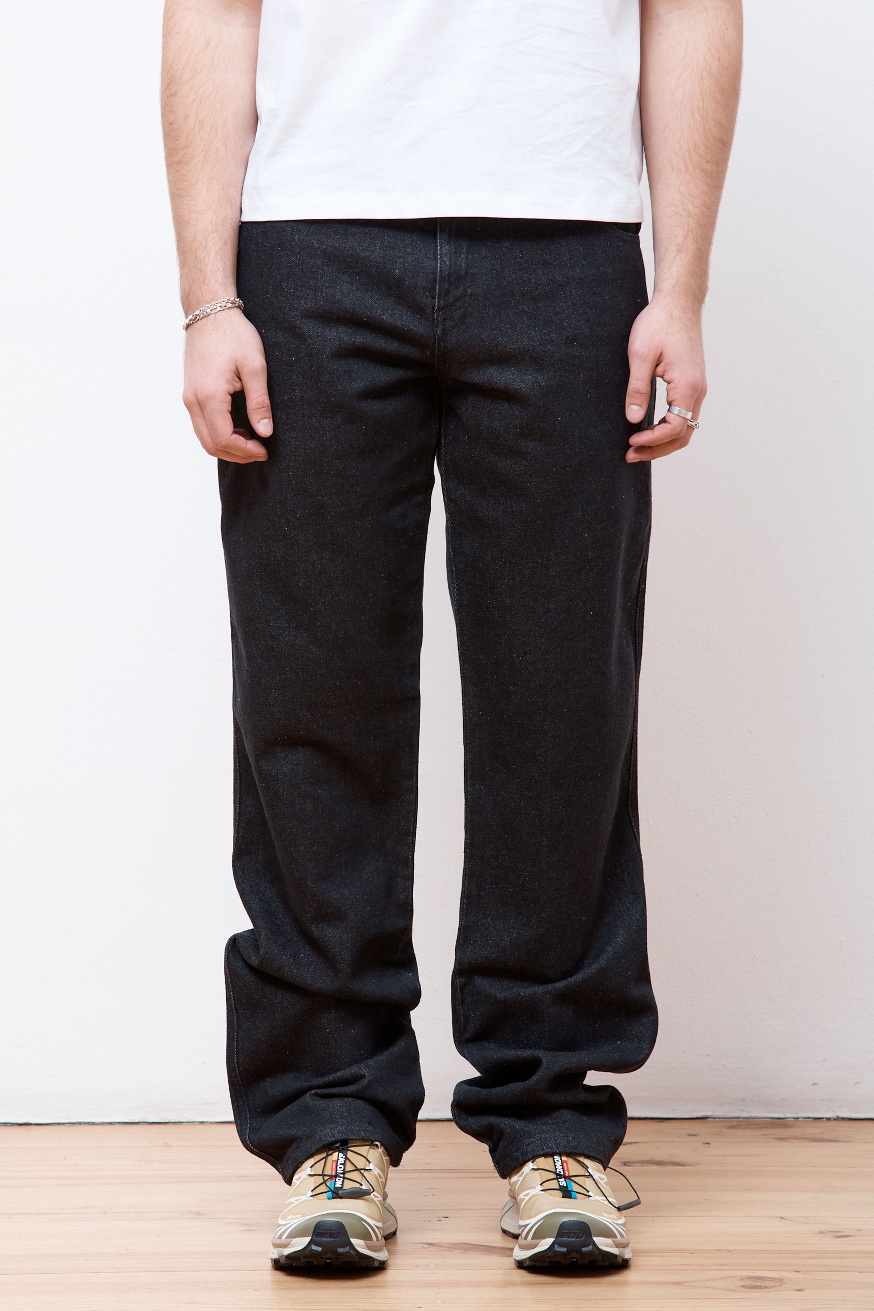 Straight Leg Jeans Woven Black