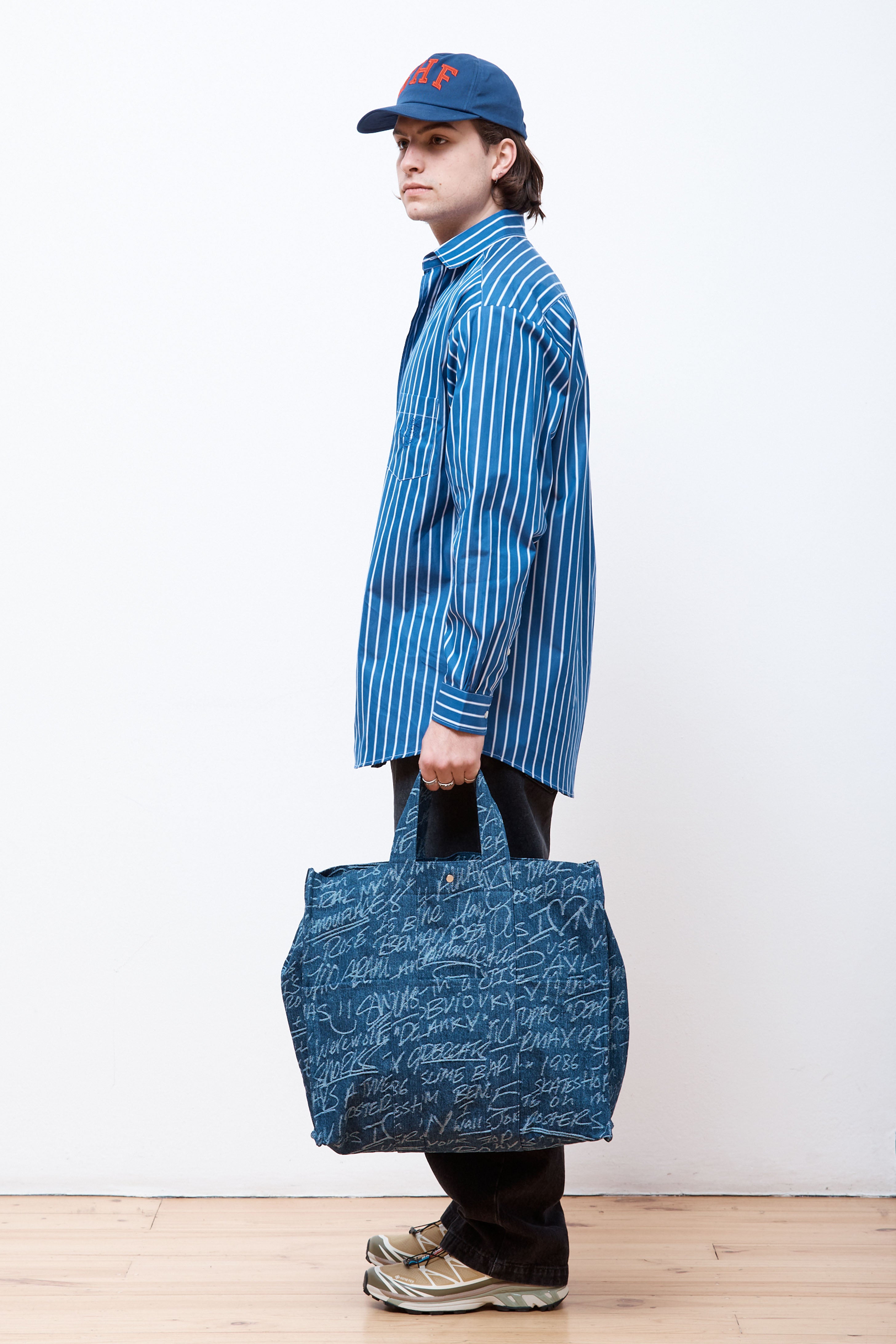 KS Graffiti Denim Tote Woven Blue