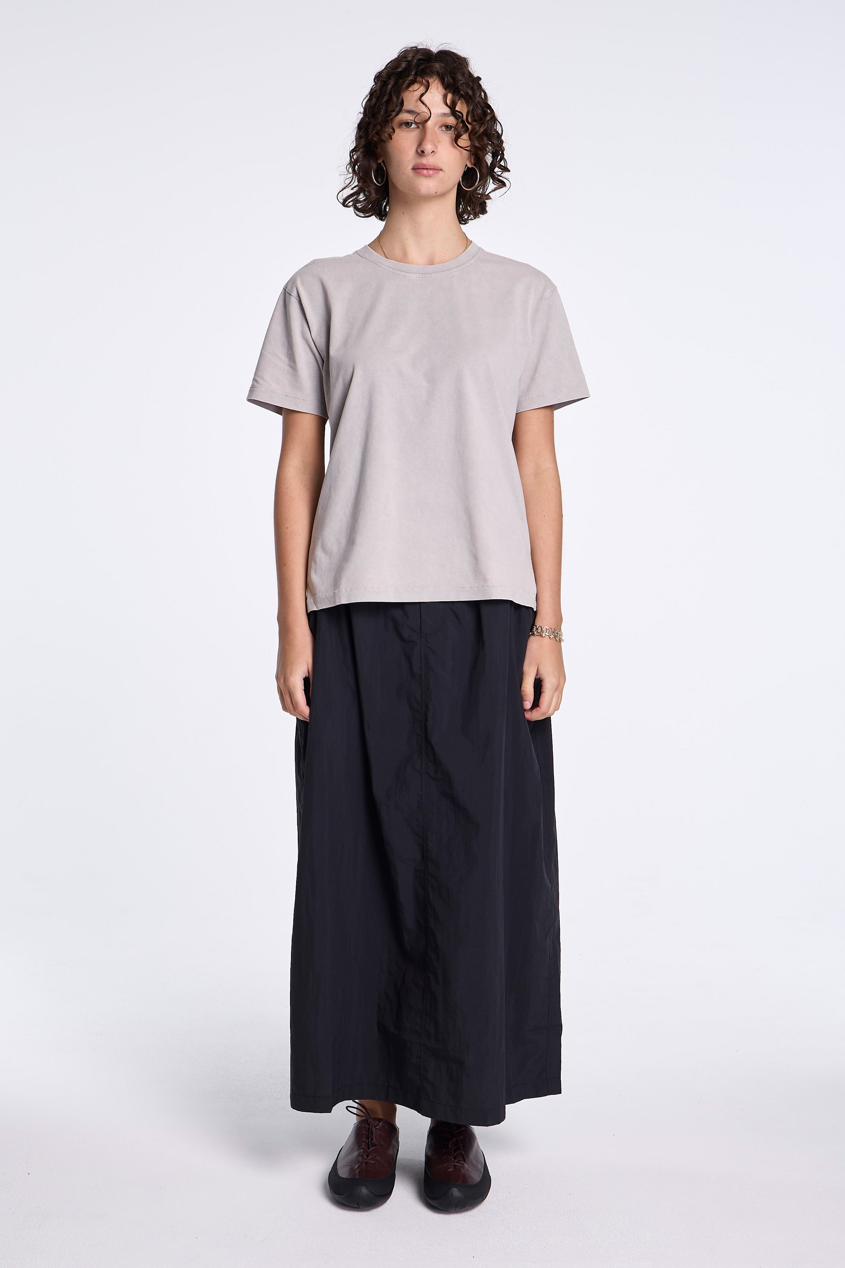 Nylon Tussah Utility Storage Skirt Black
