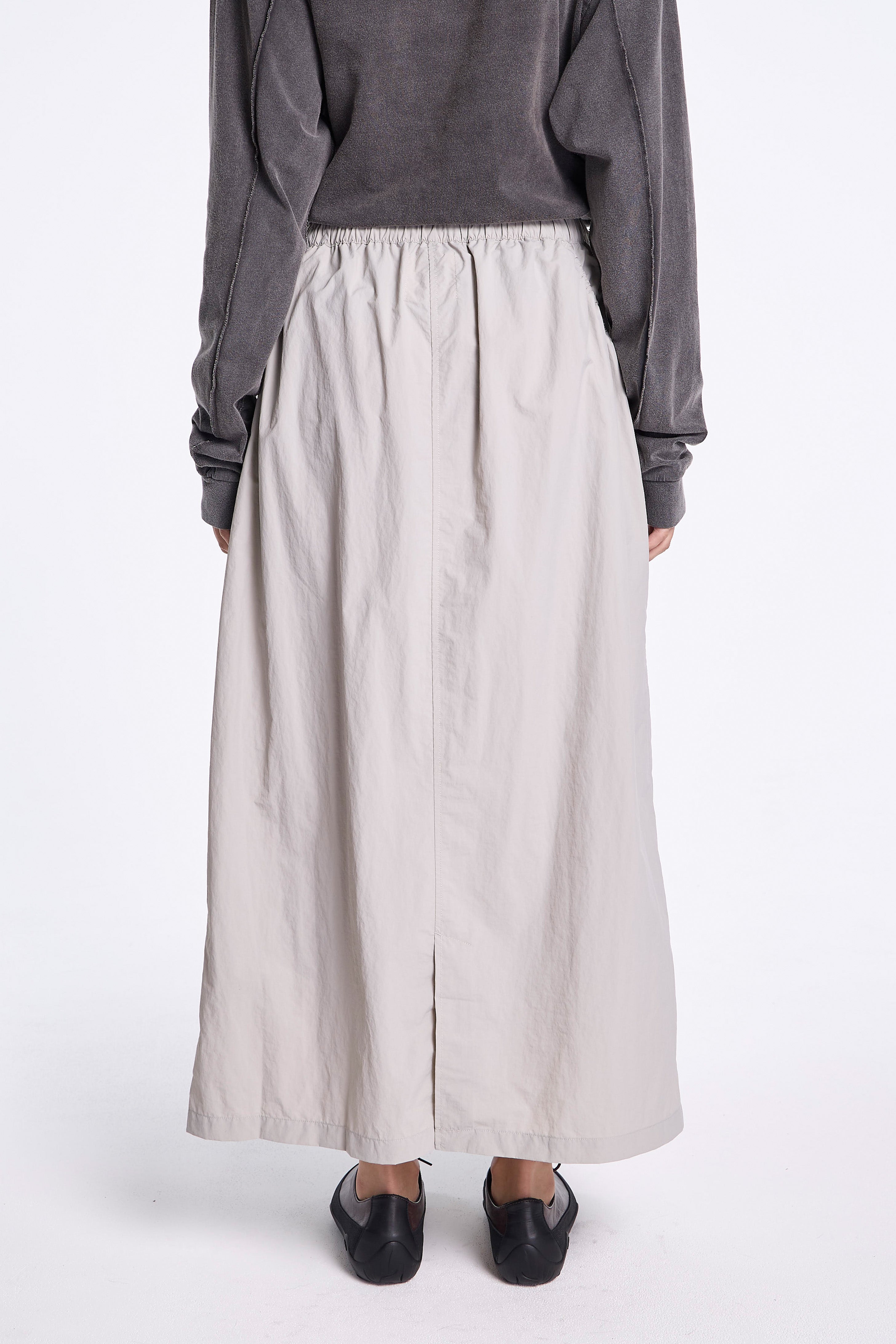 Nylon Tussah Utility Storage Skirt Light Grey