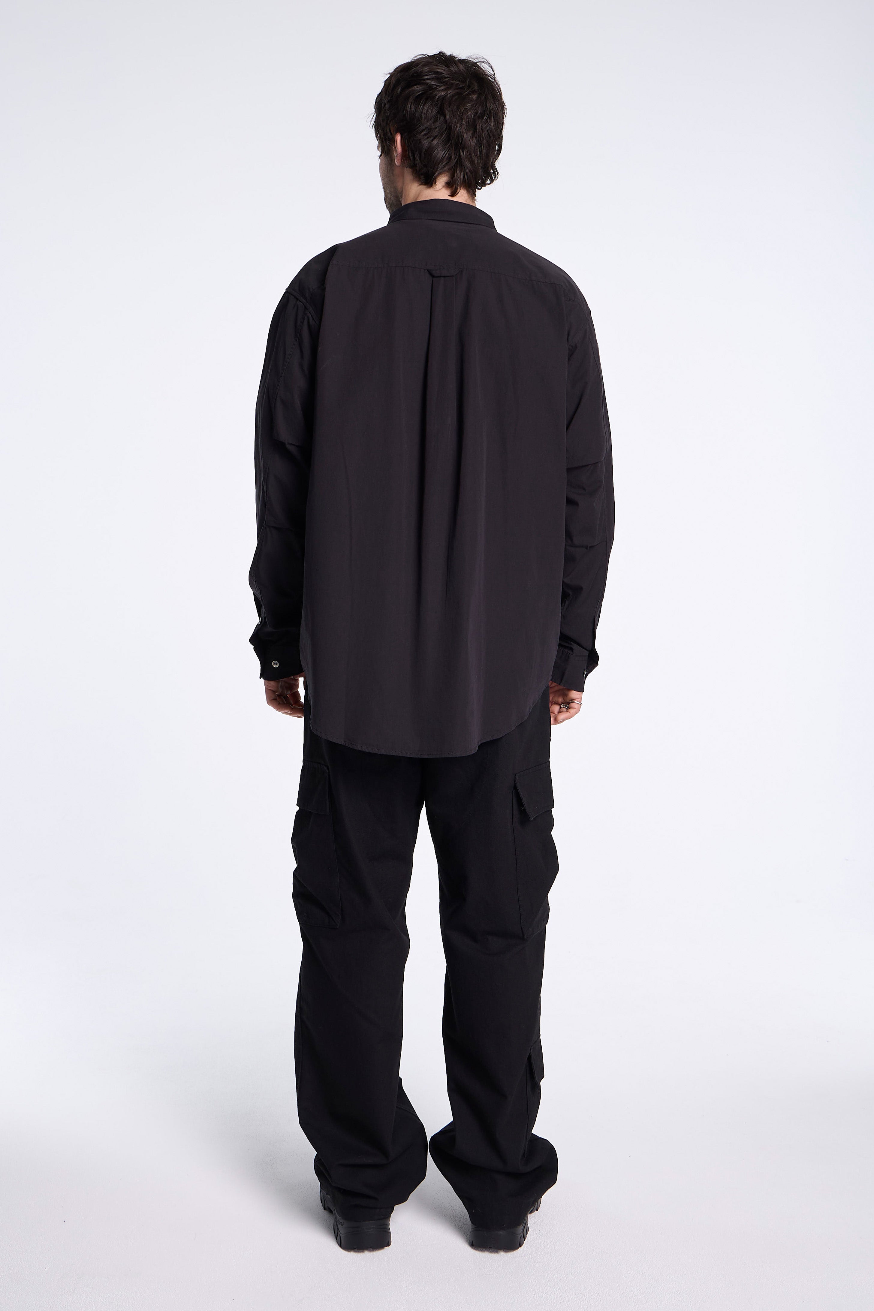 Organic Cotton Pullover Shirt Black