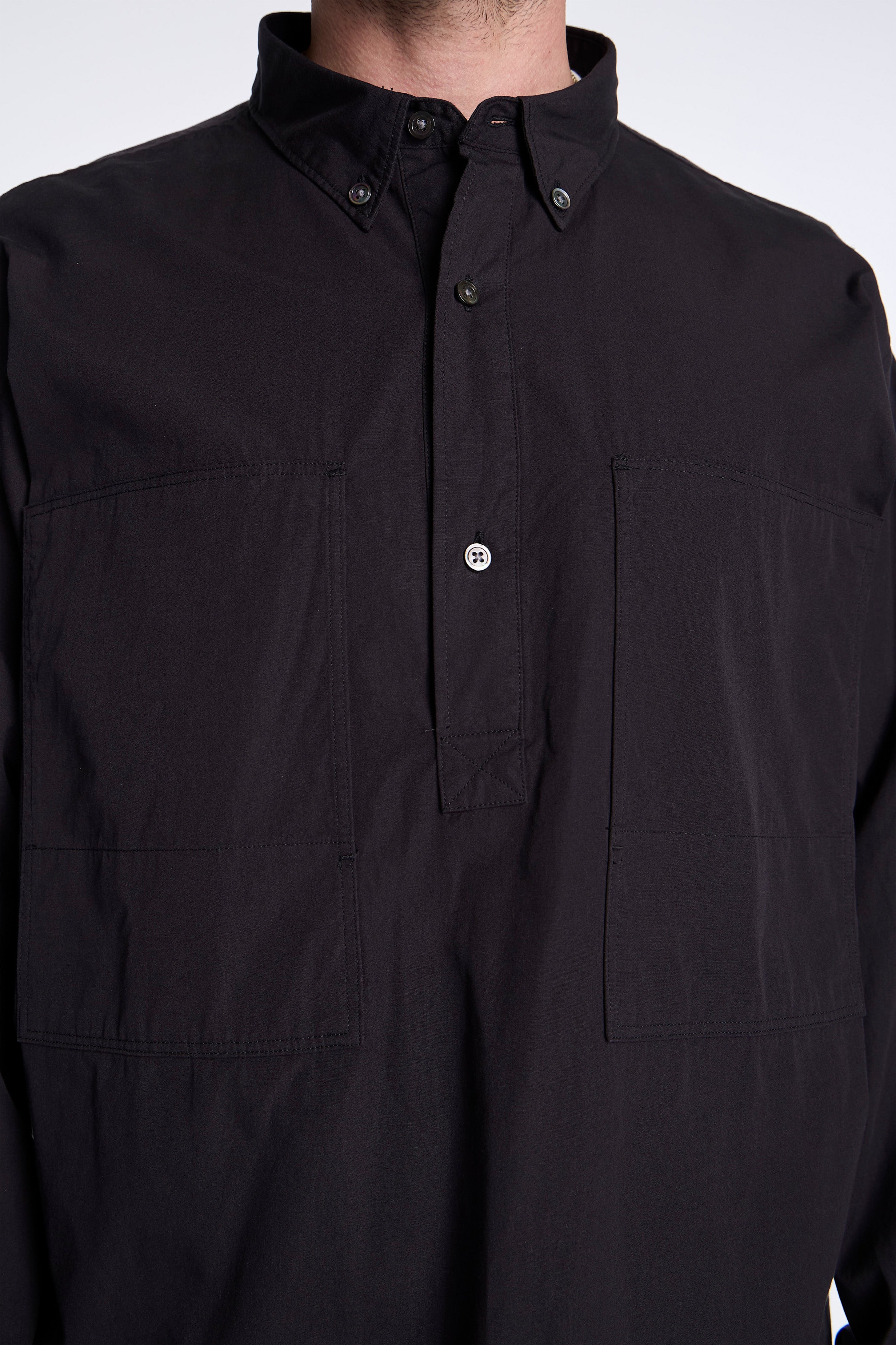 Organic Cotton Pullover Shirt Black