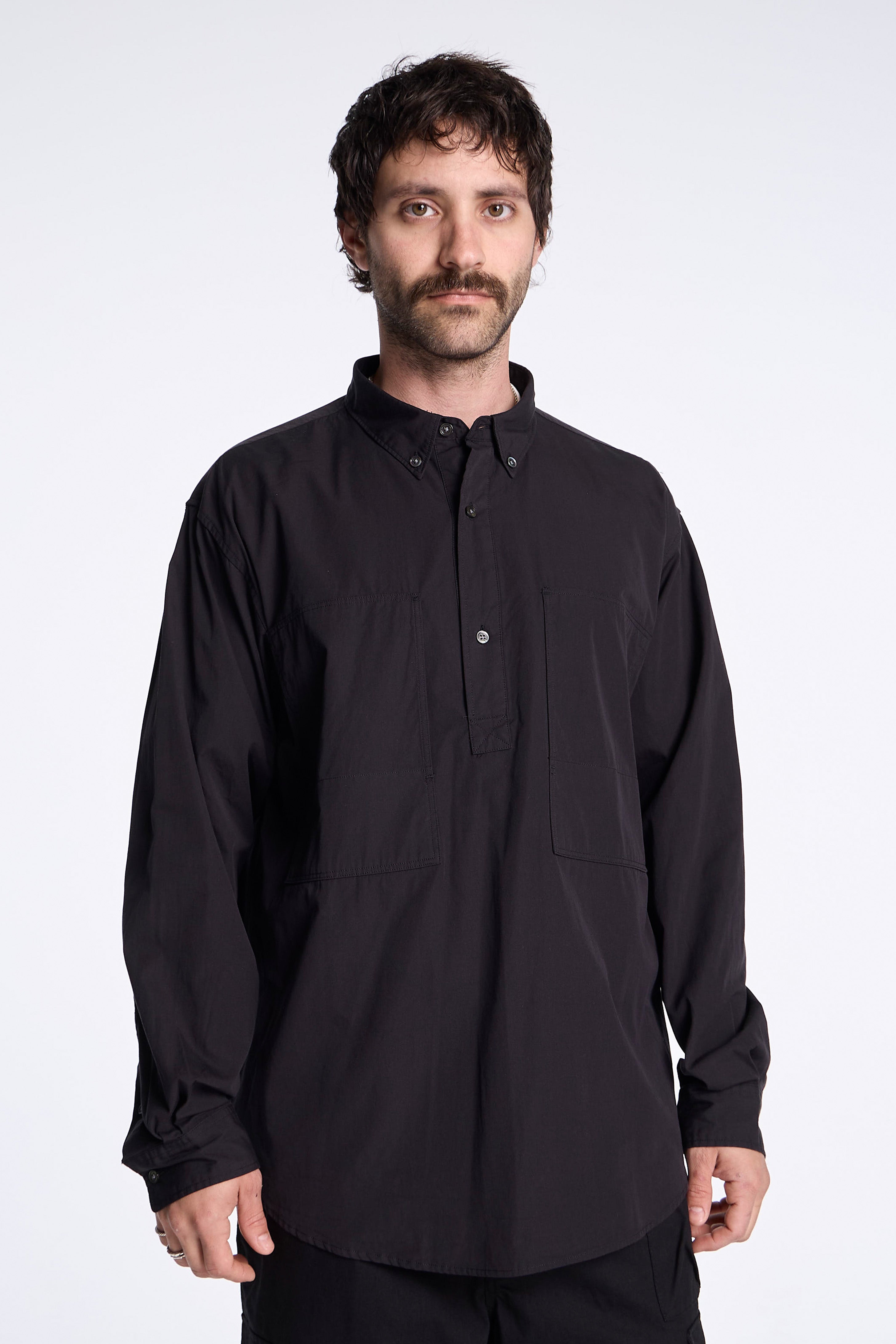 Organic Cotton Pullover Shirt Black