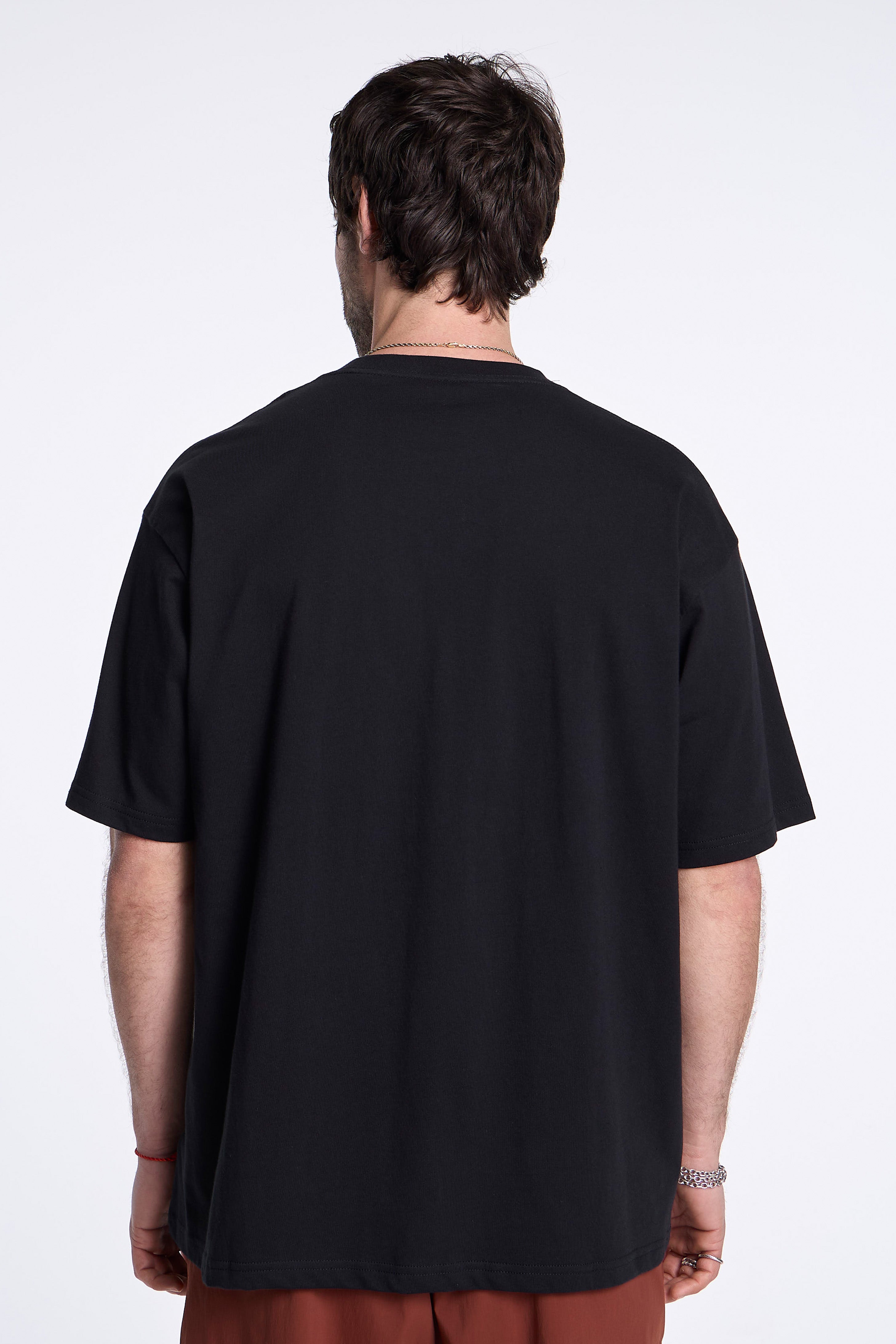 Soft Cotton Relaxed Logo T-Shirt Black