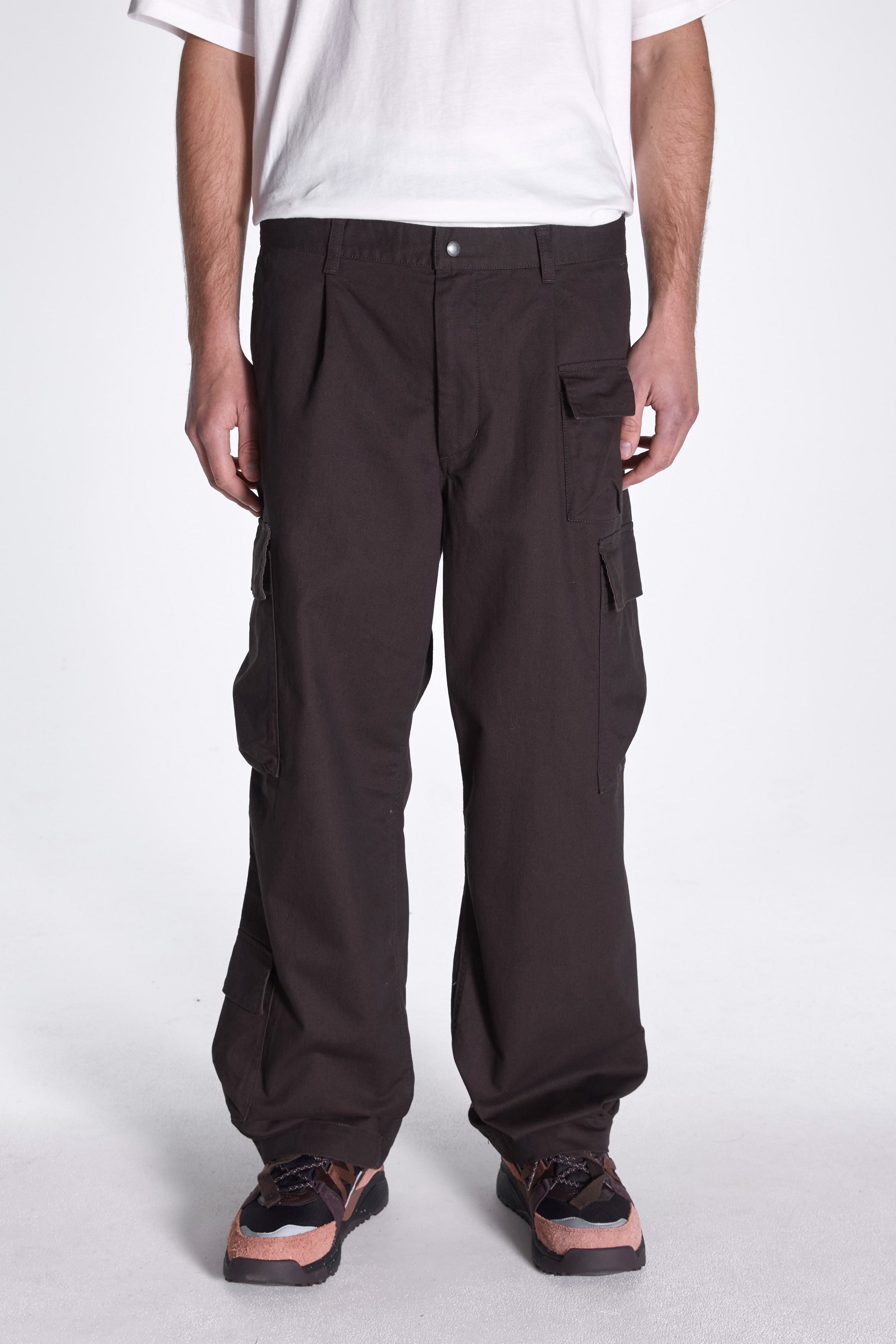 Takibi Chino Cargo Pants Dark Brown
