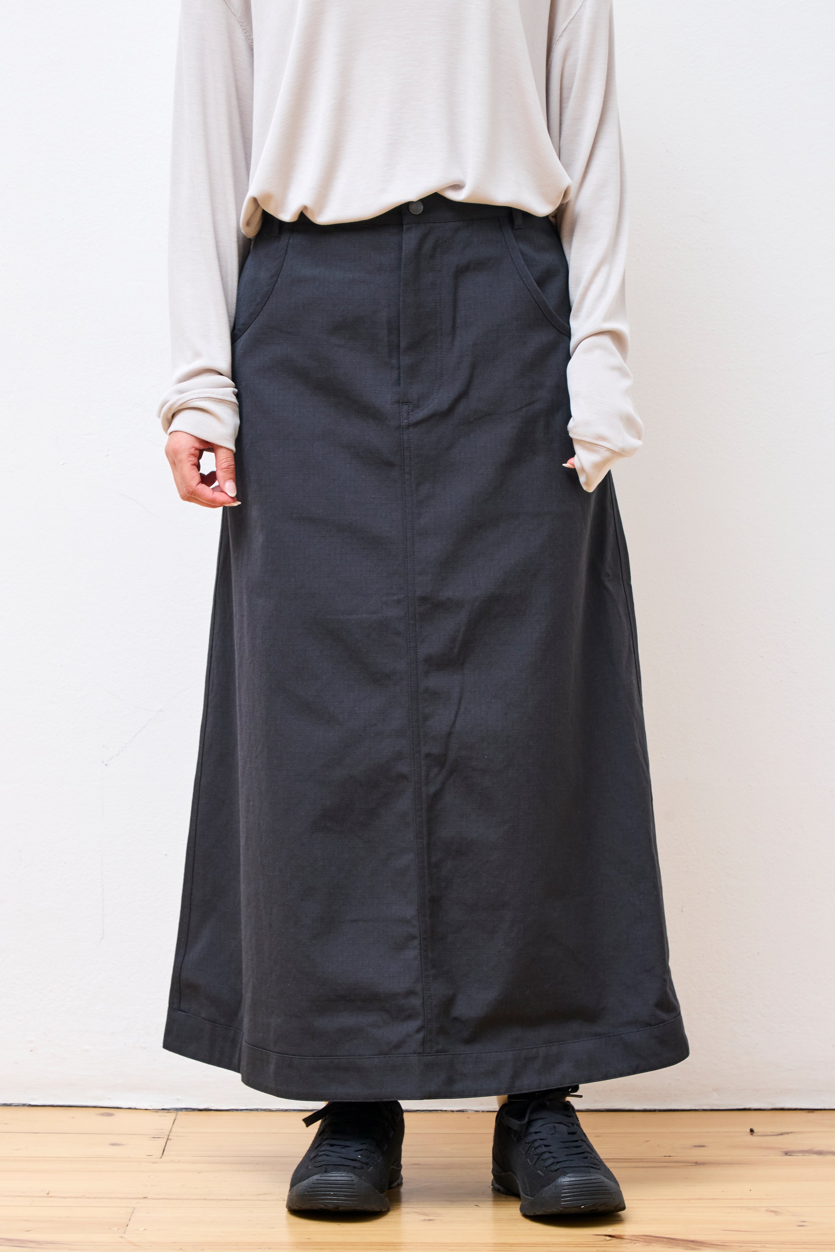 TAKIBI Ripstop Skirt Black