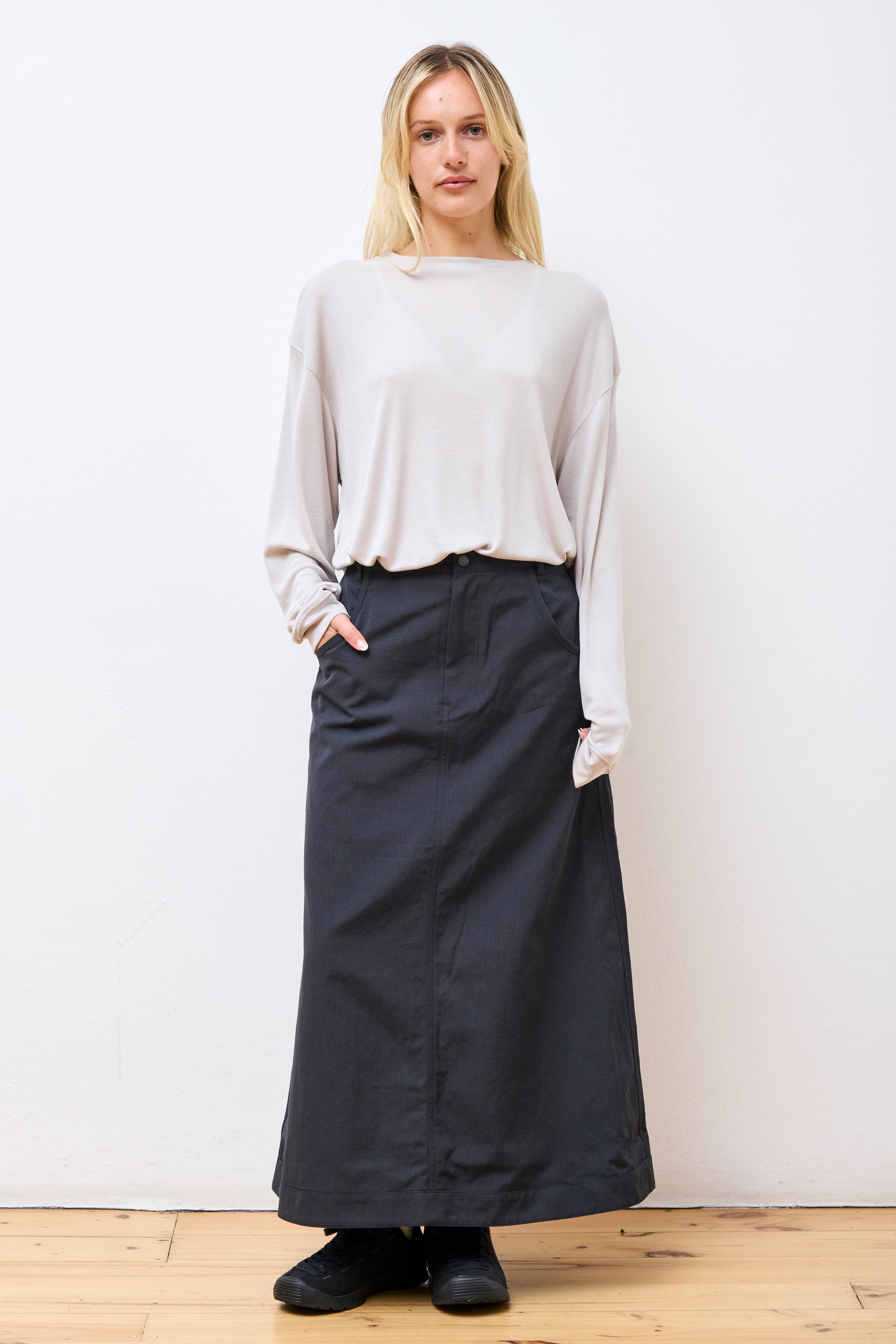 TAKIBI Ripstop Skirt Black