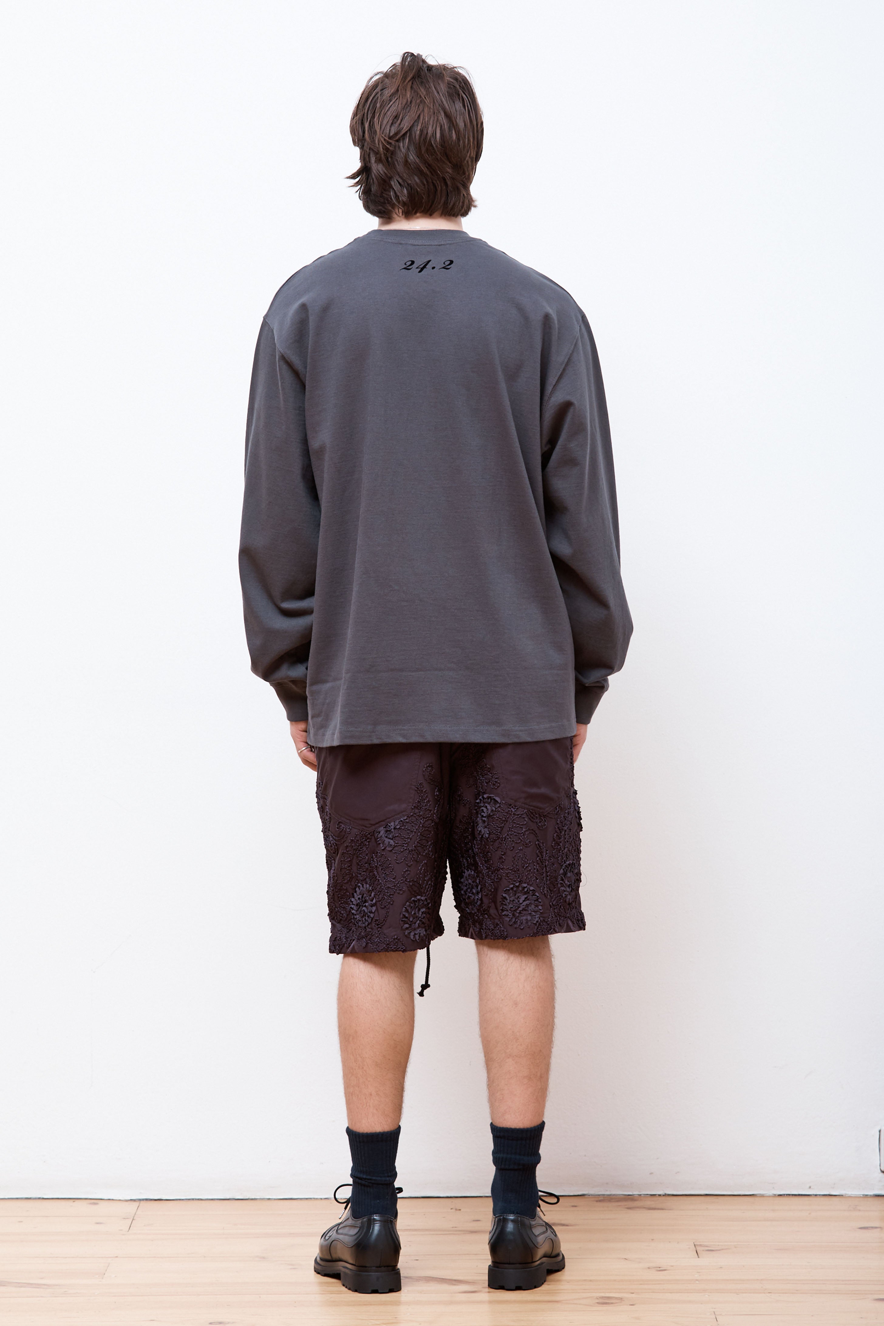 "Jester" Oversized Crew Neck Pullover Washed Black