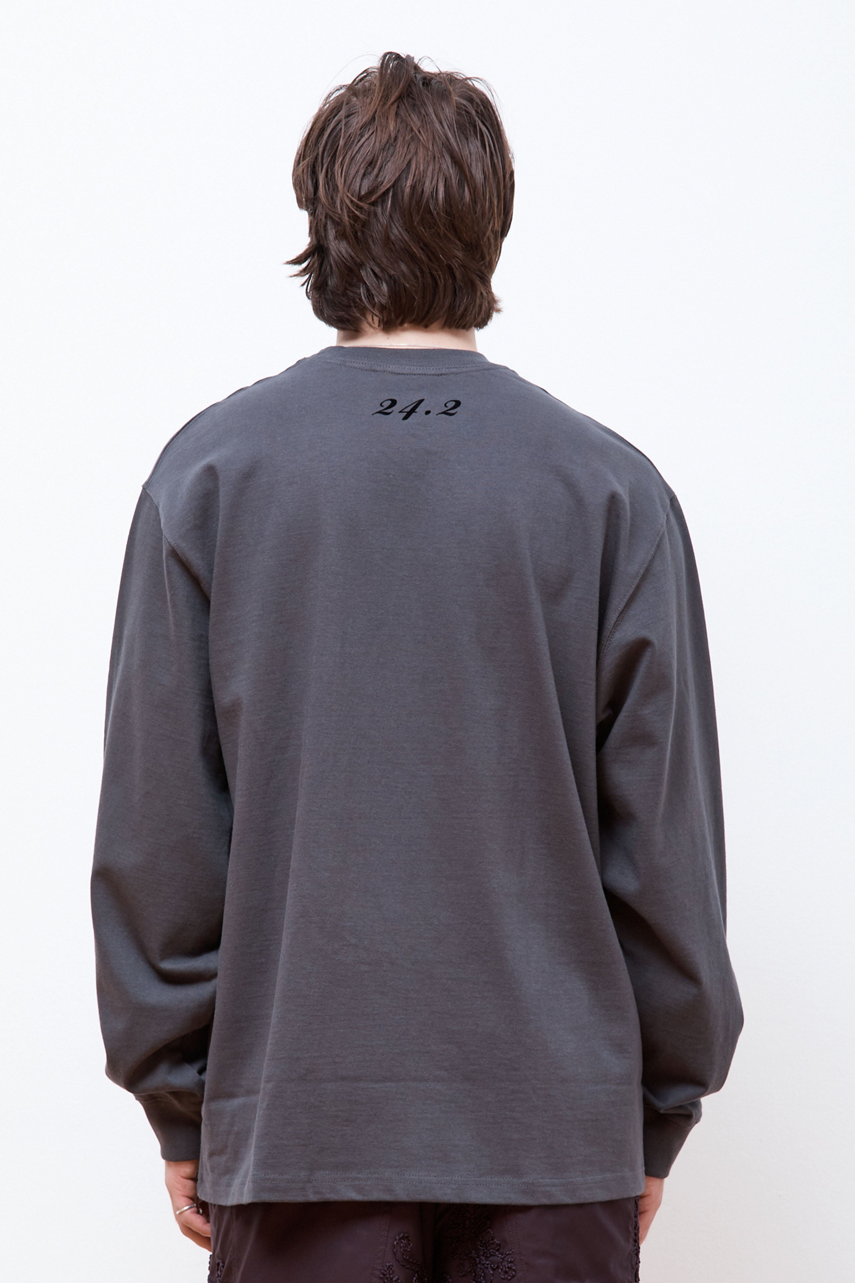 "Jester" Oversized Crew Neck Pullover Washed Black