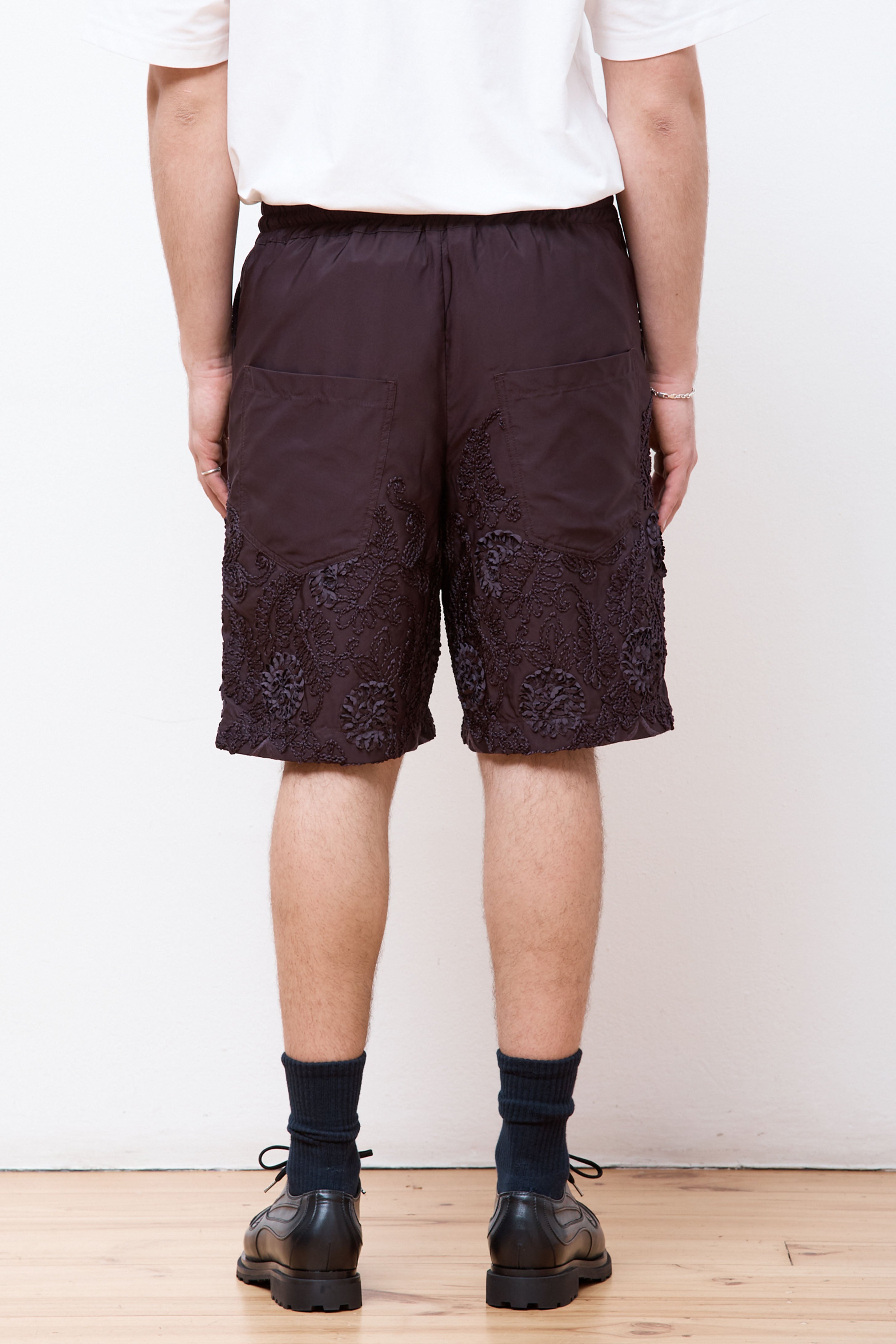 Elasticated Shorts Brown