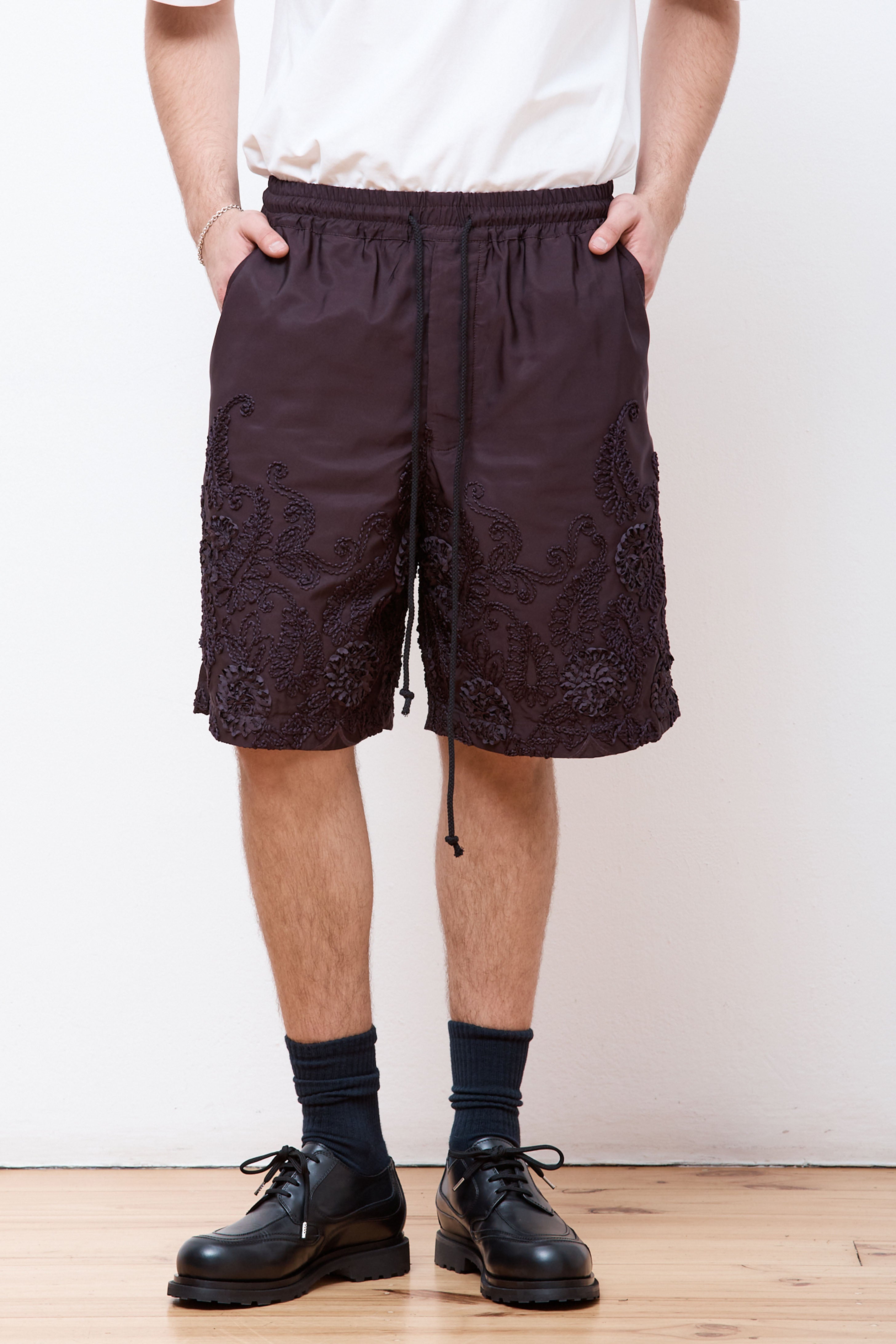 Elasticated Shorts Brown