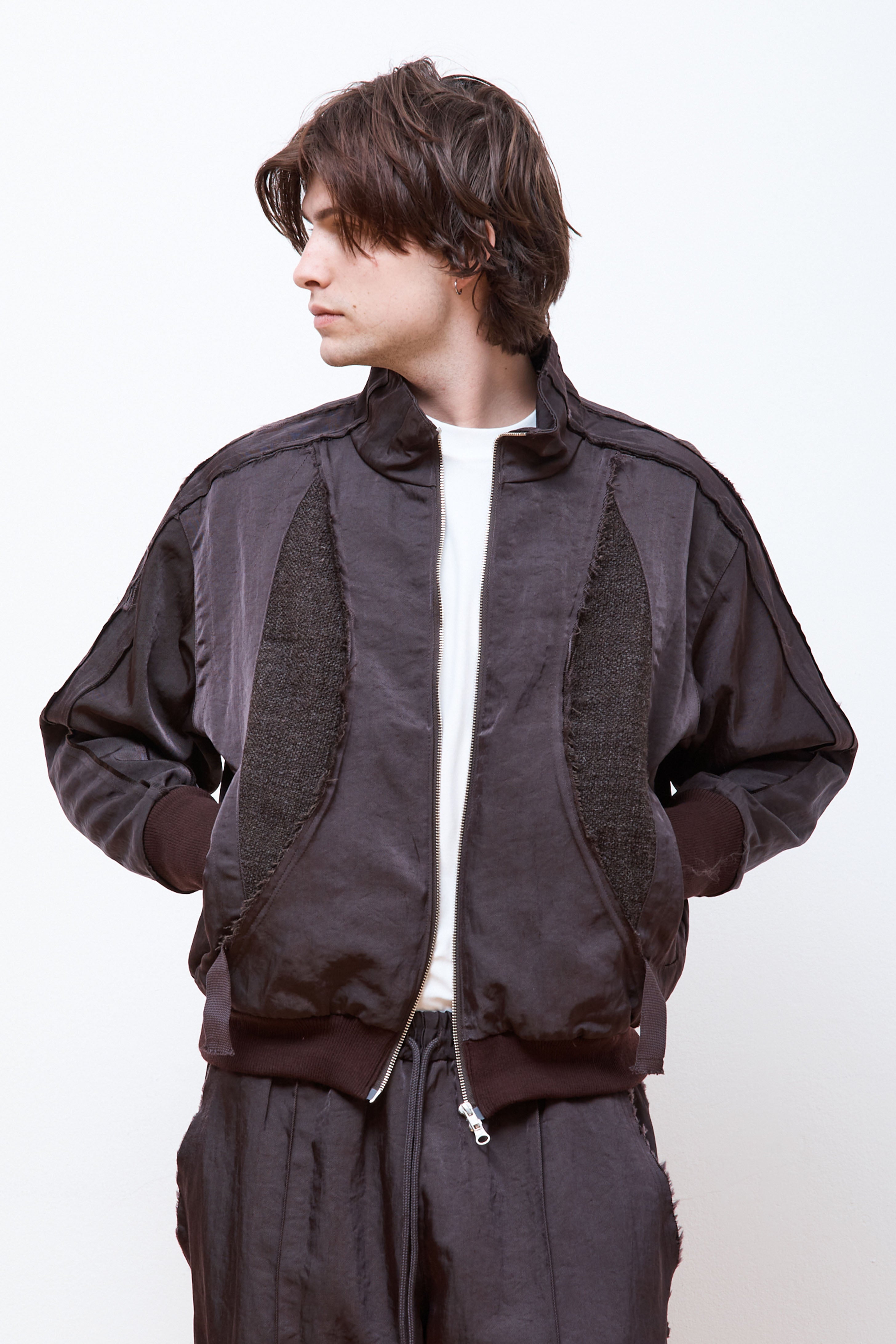 Teardrop Track Jacket Brown