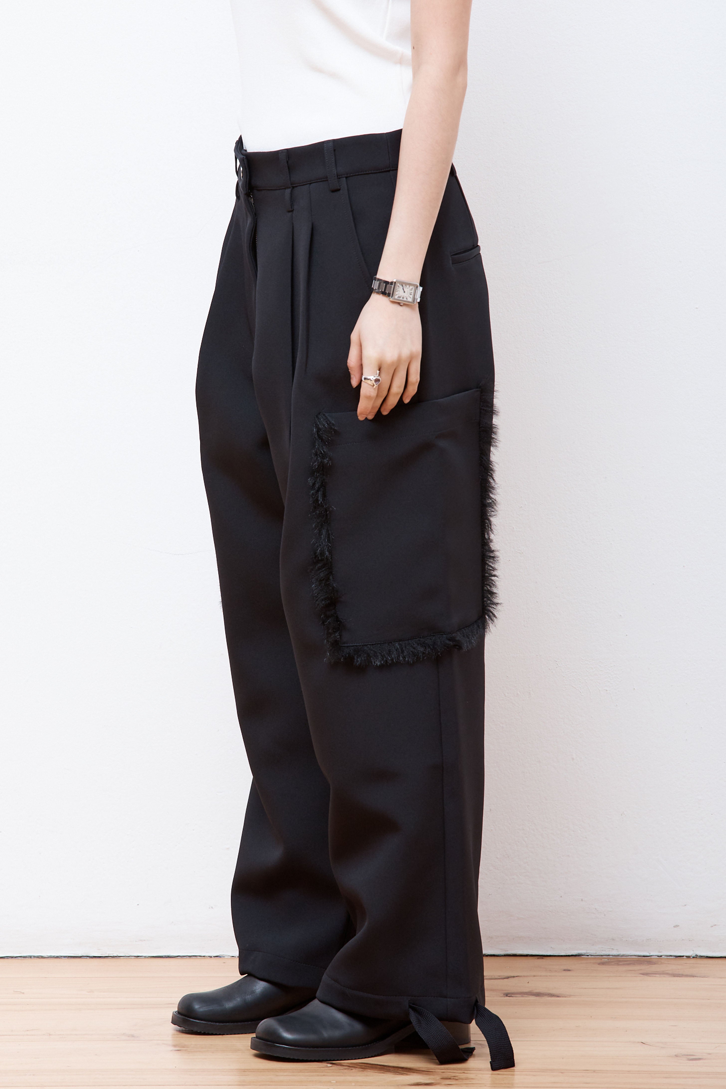 Patch Pocket Pant Black