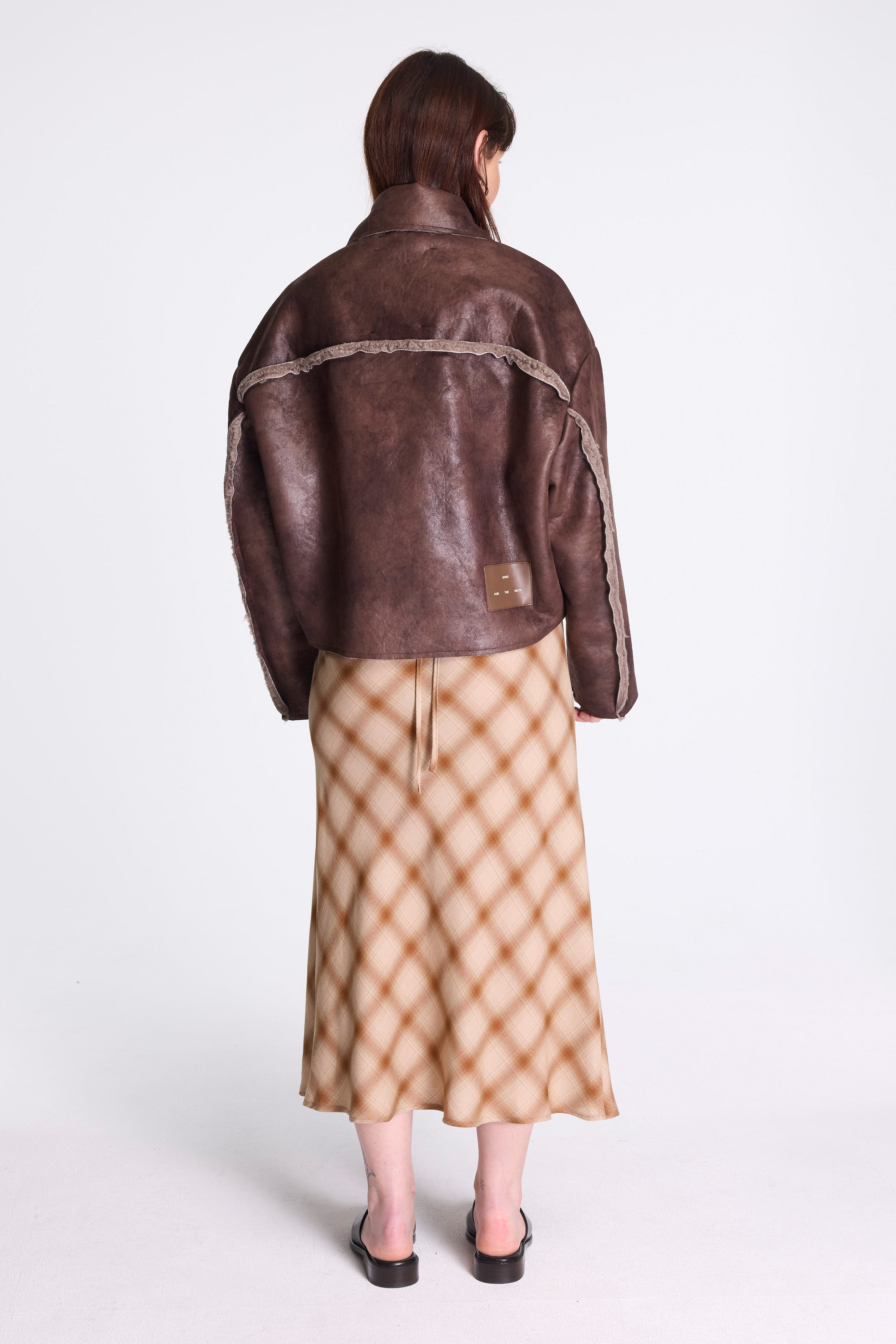 Button Up Patch Pocket Jacket Brown