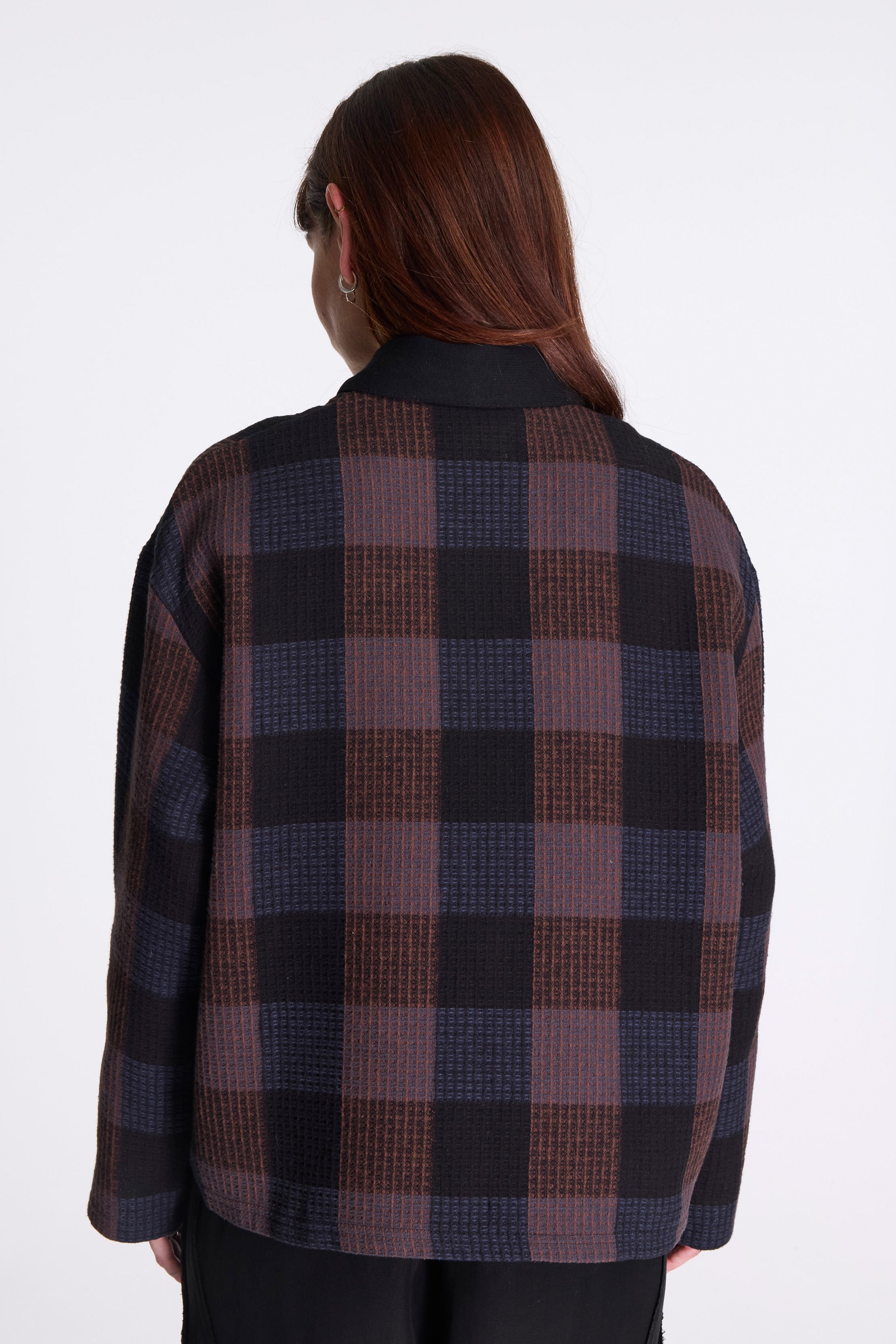 L/S Polo Black Check W