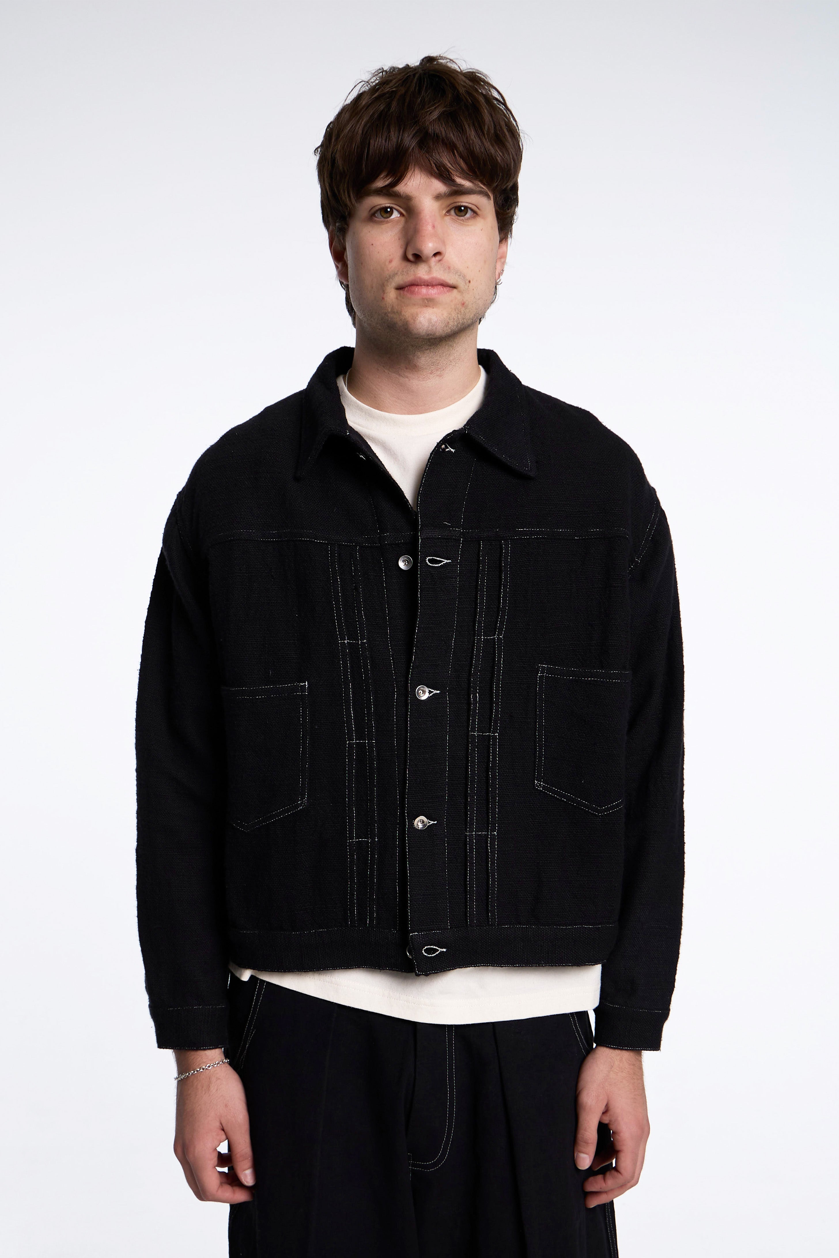 Sundae Jacket Black Handloom