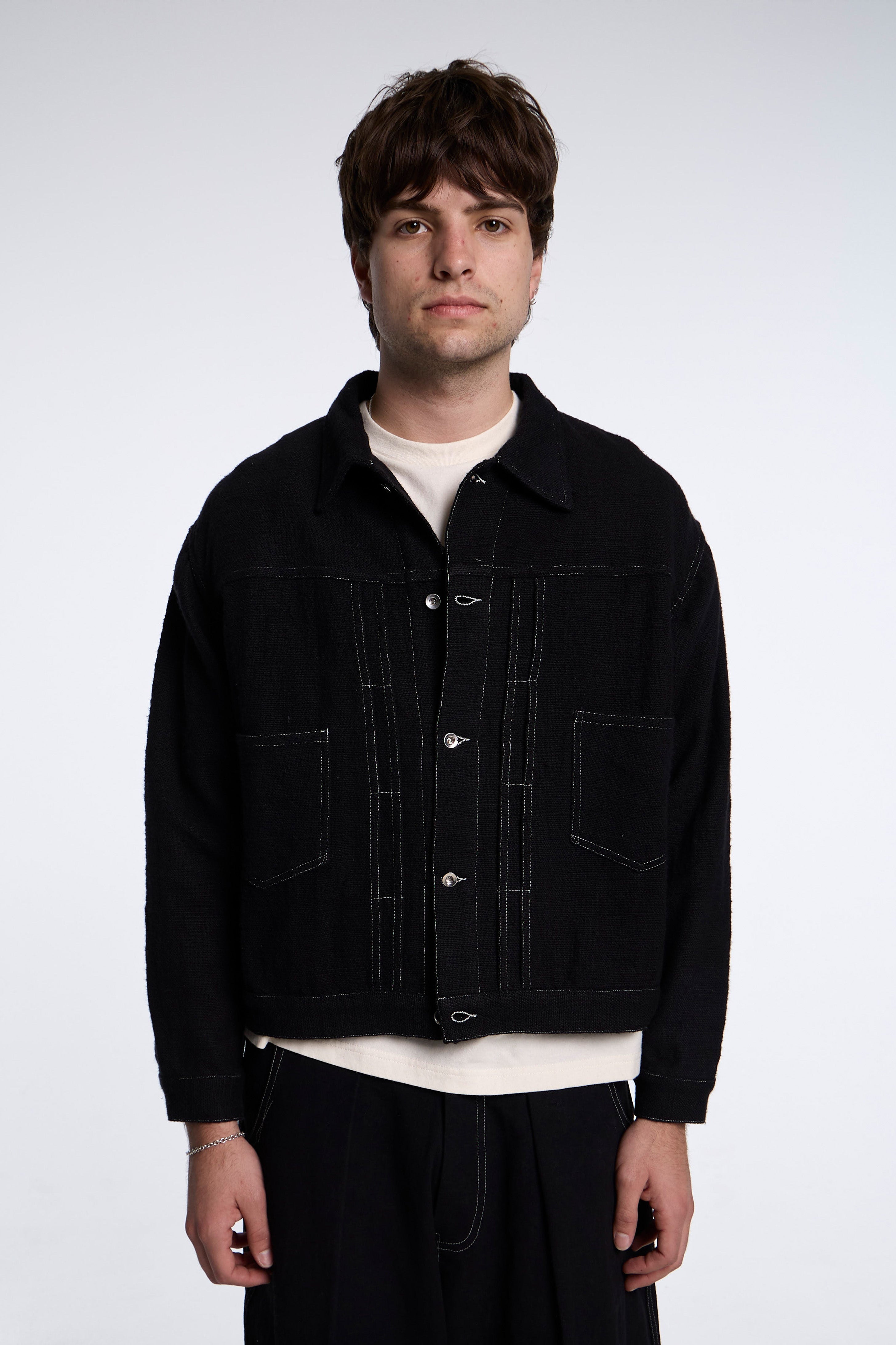 Sundae Jacket Black Handloom