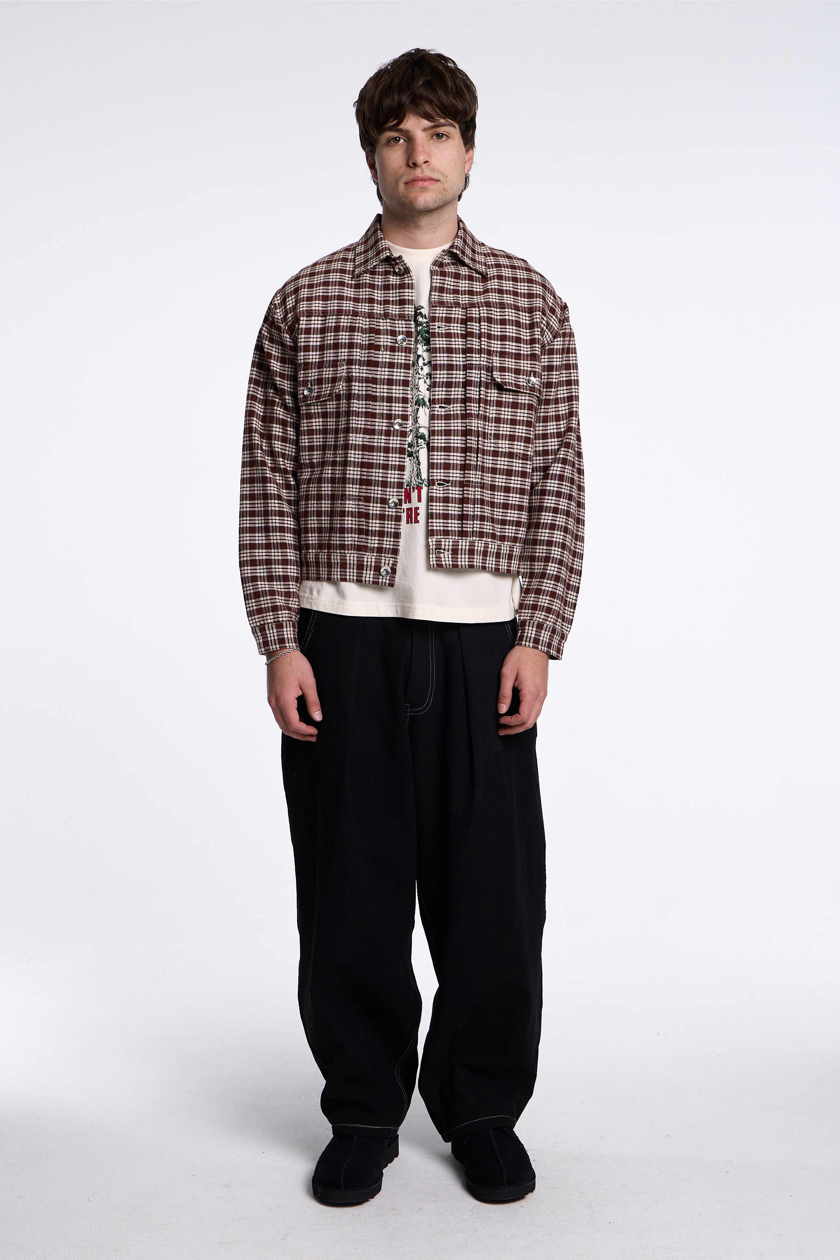 Tuesday Jacket Wood Check Handloom