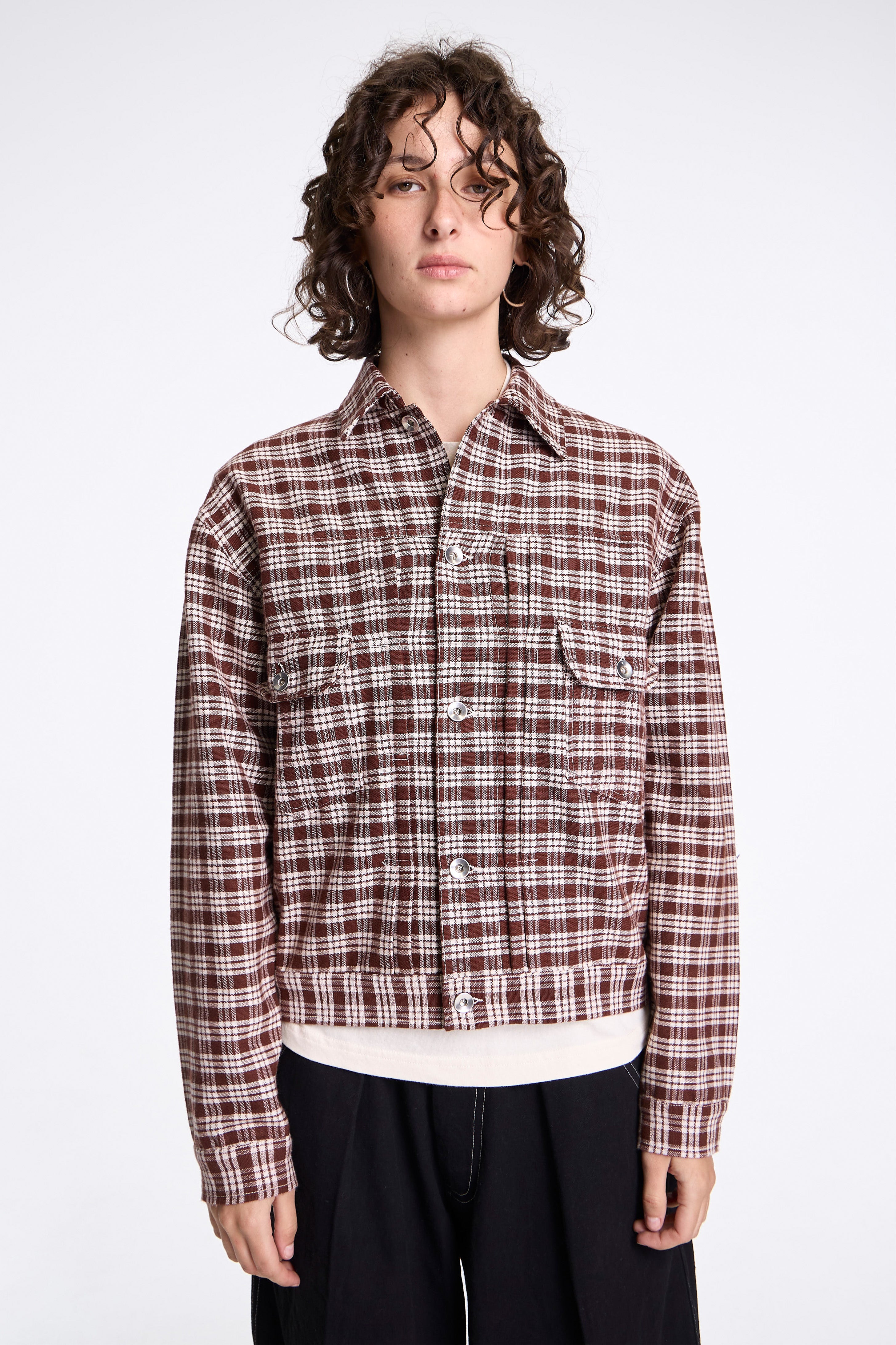 Tuesday Jacket Wood Check Handloom