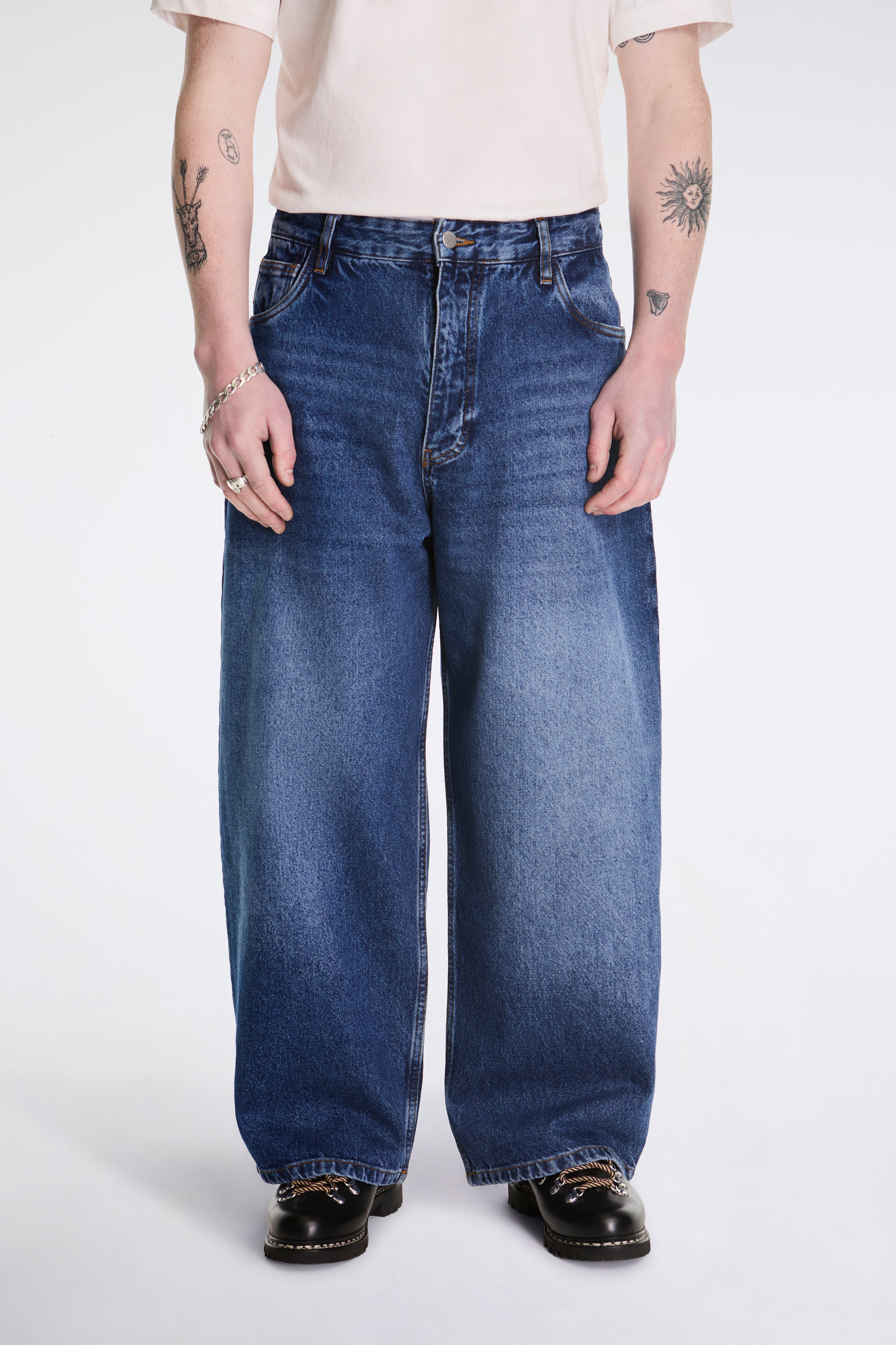 Paolo Pants 14Oz Regen Denim Worn Wash Indigo