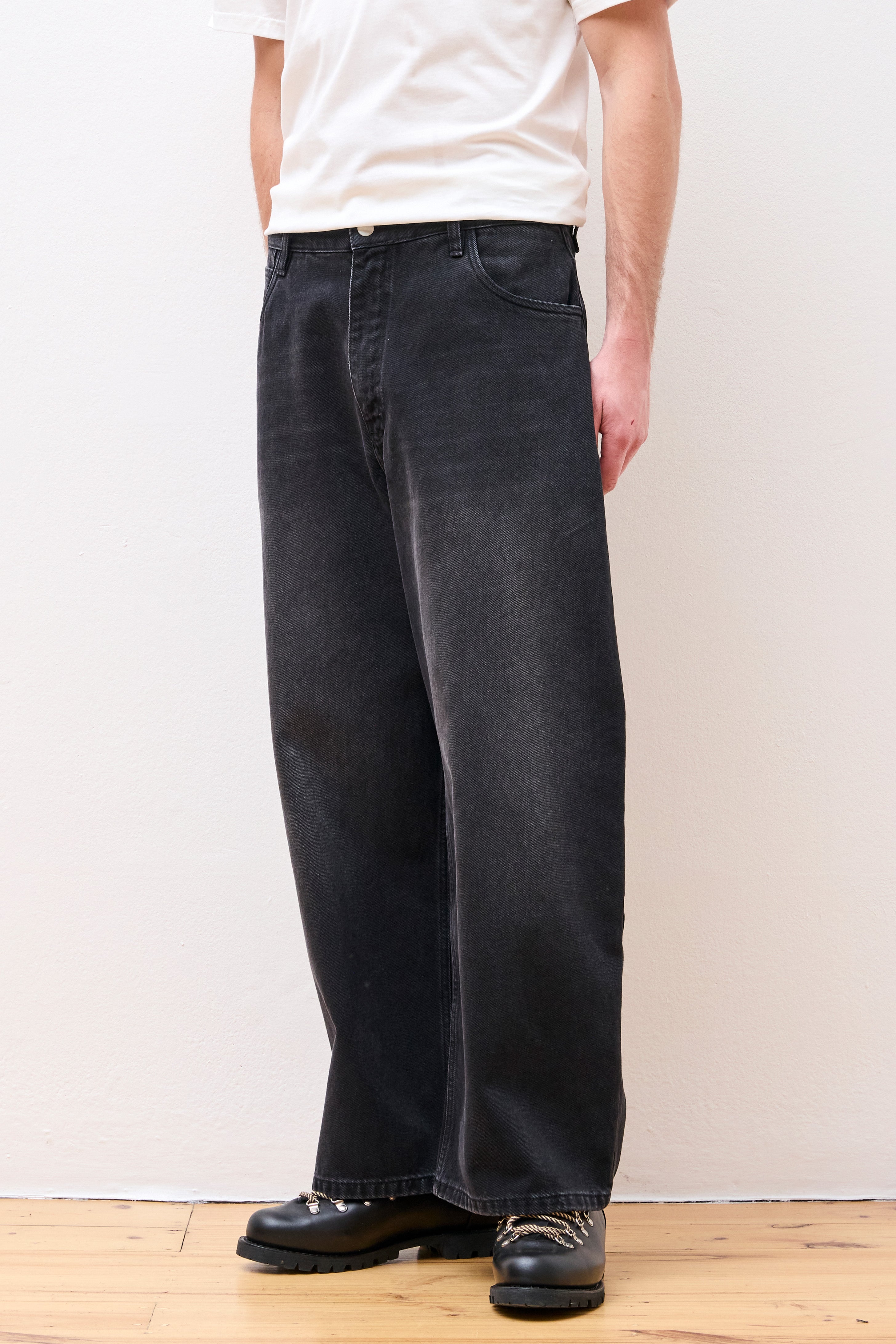 Paolo Denim Pants Washed Black