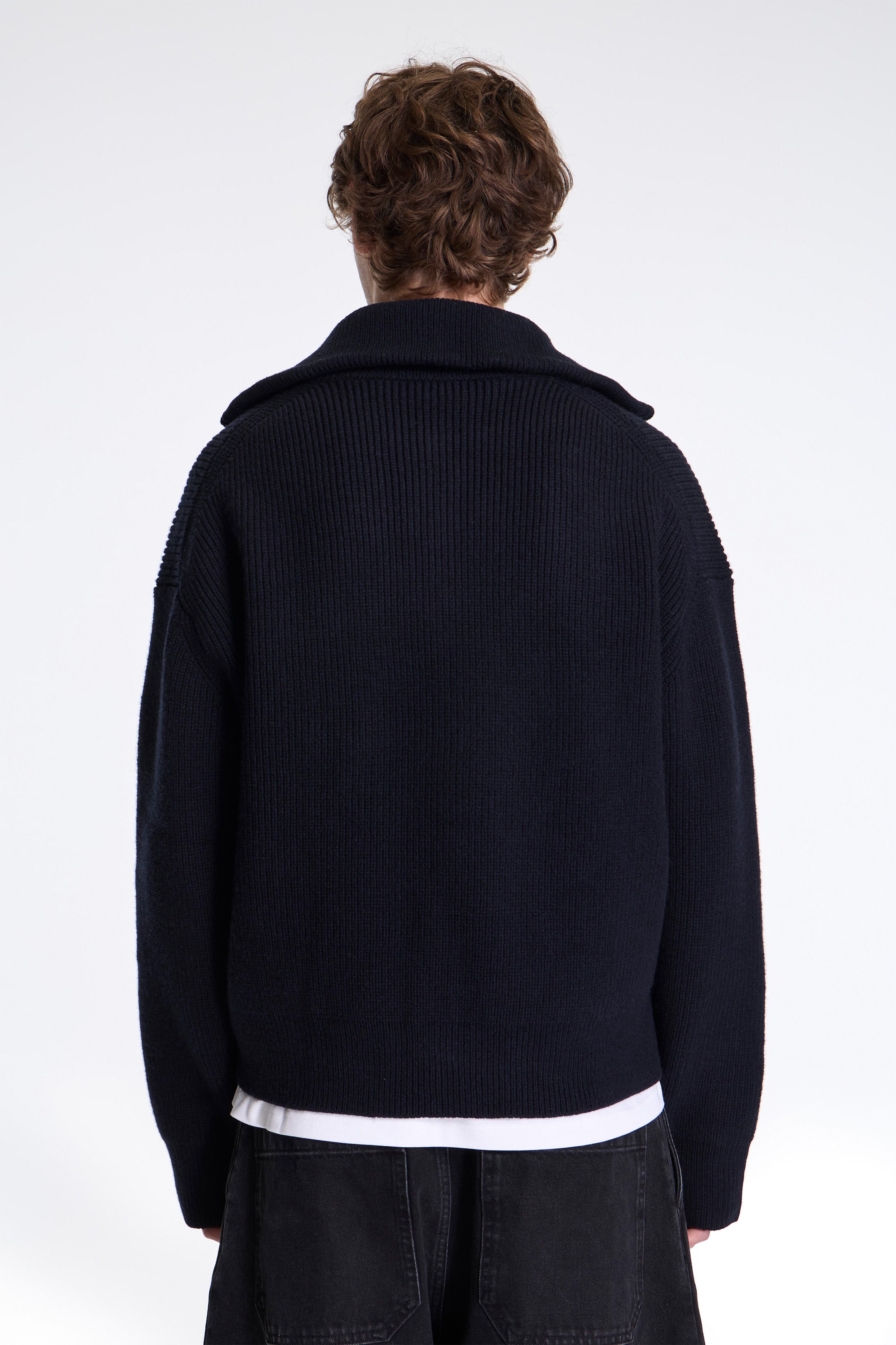 Sandos Merino Wool Knit Darkest Navy