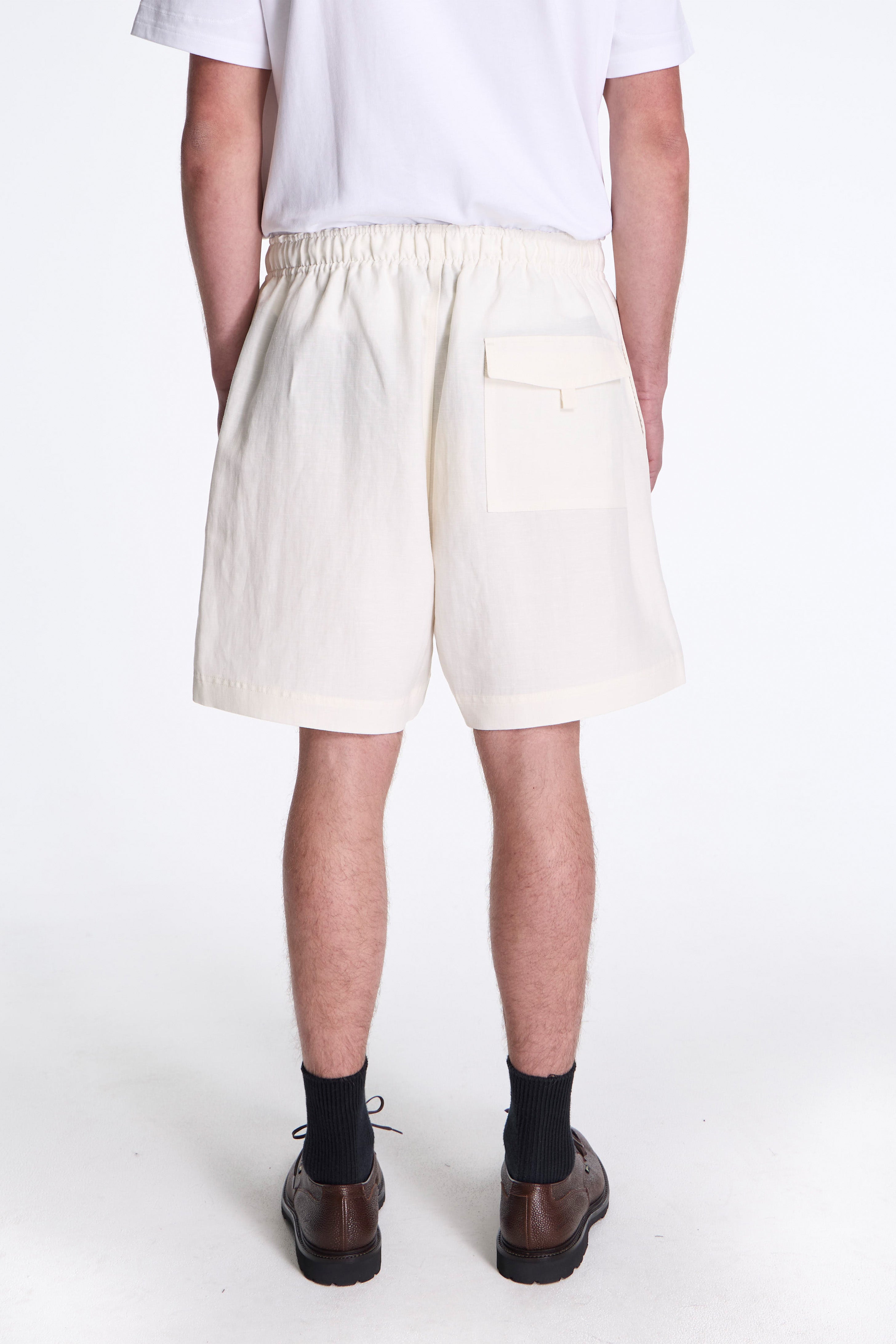 Starboard Wool Linen Shorts Parchment