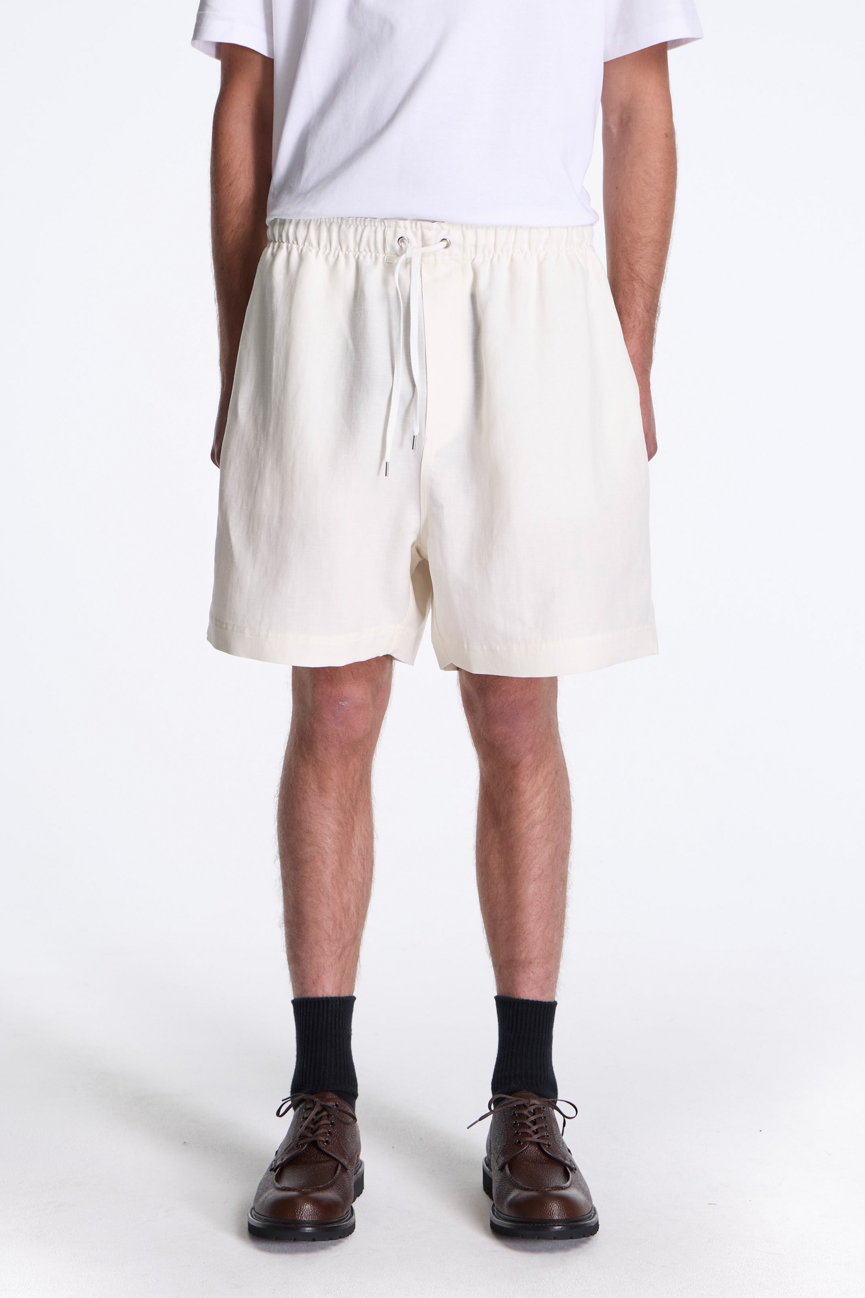 Starboard Wool Linen Shorts Parchment