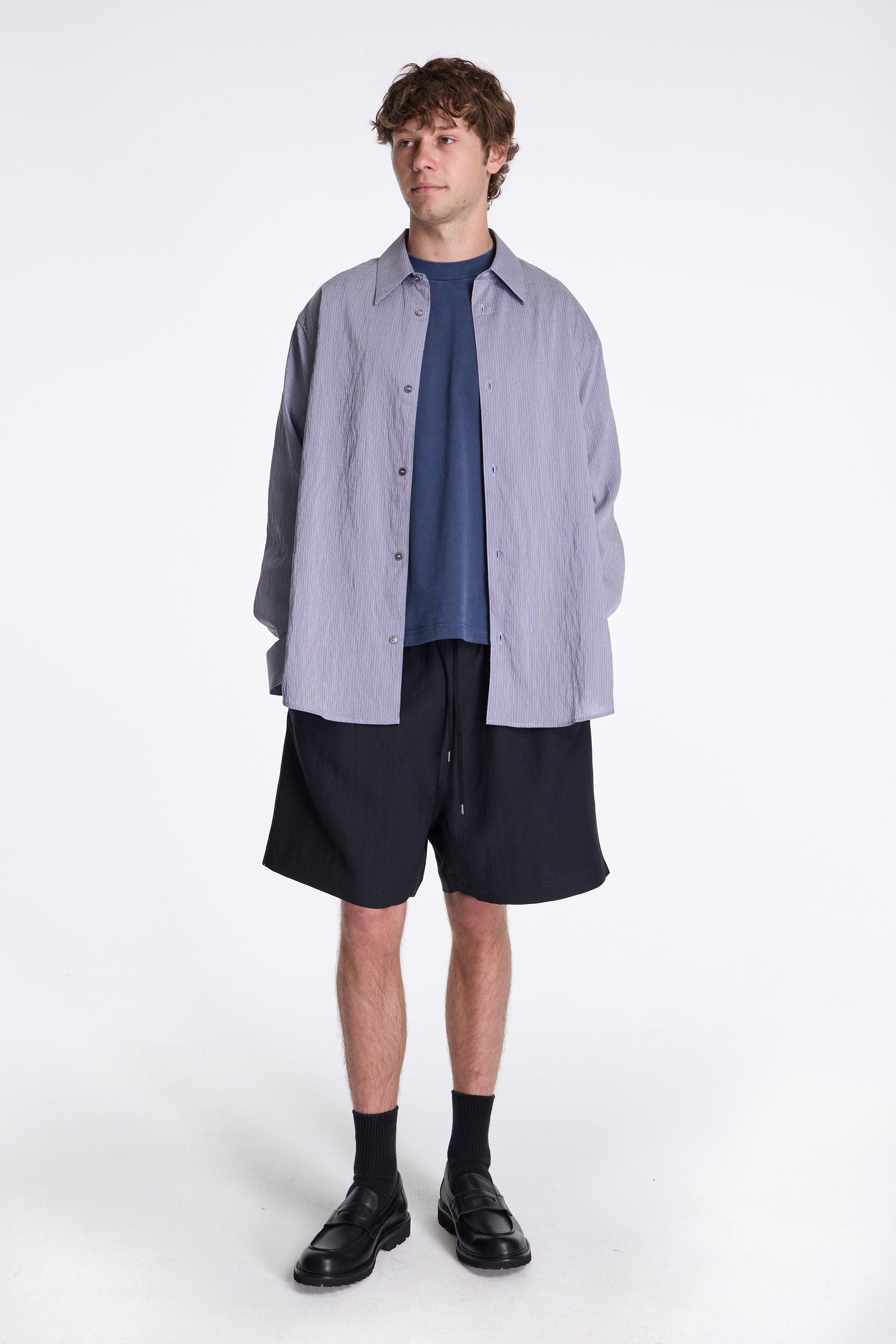 View Pencil Stripe Shirt Lilac Stripe