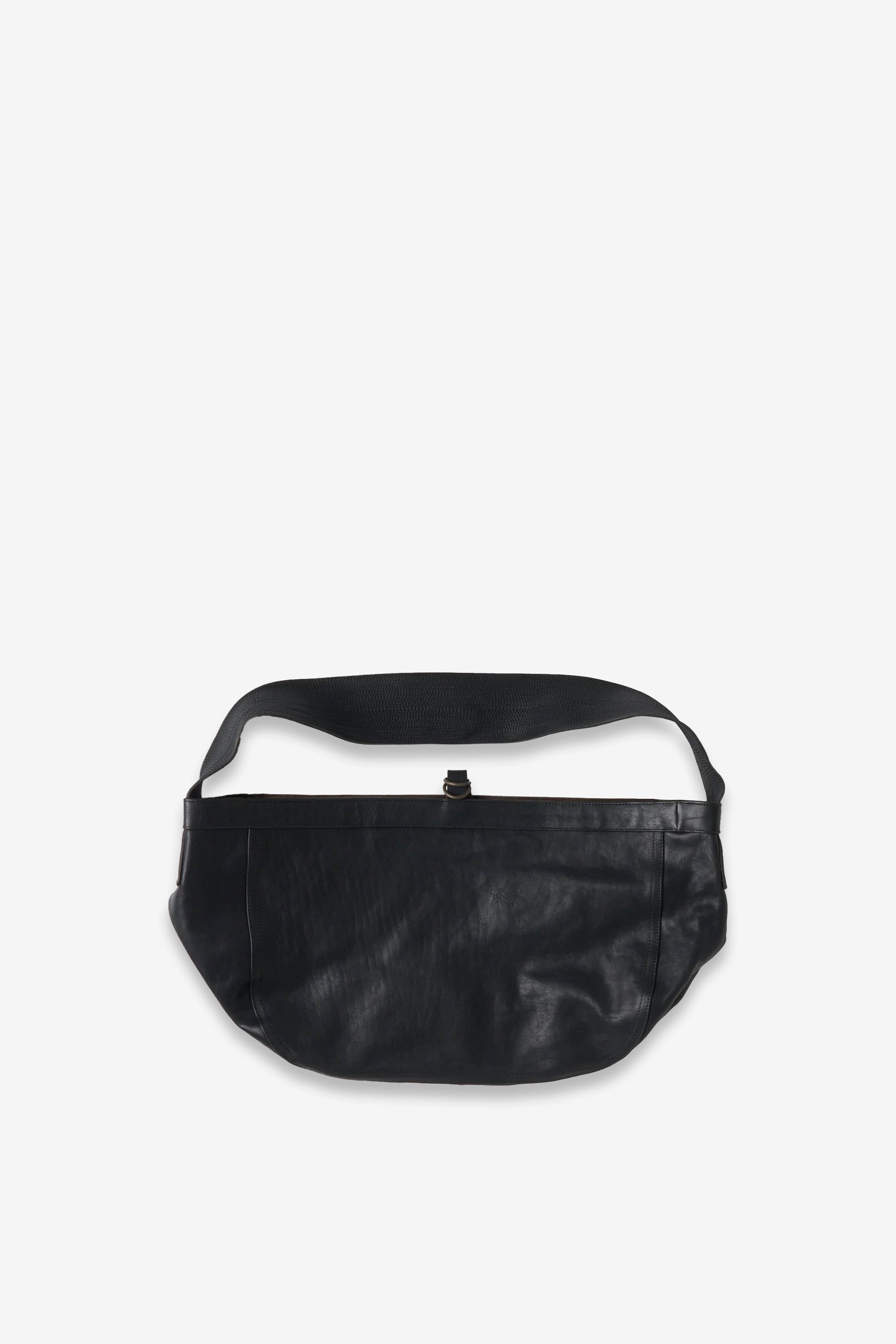 Lot.004 Newsboy Bag Black Leather