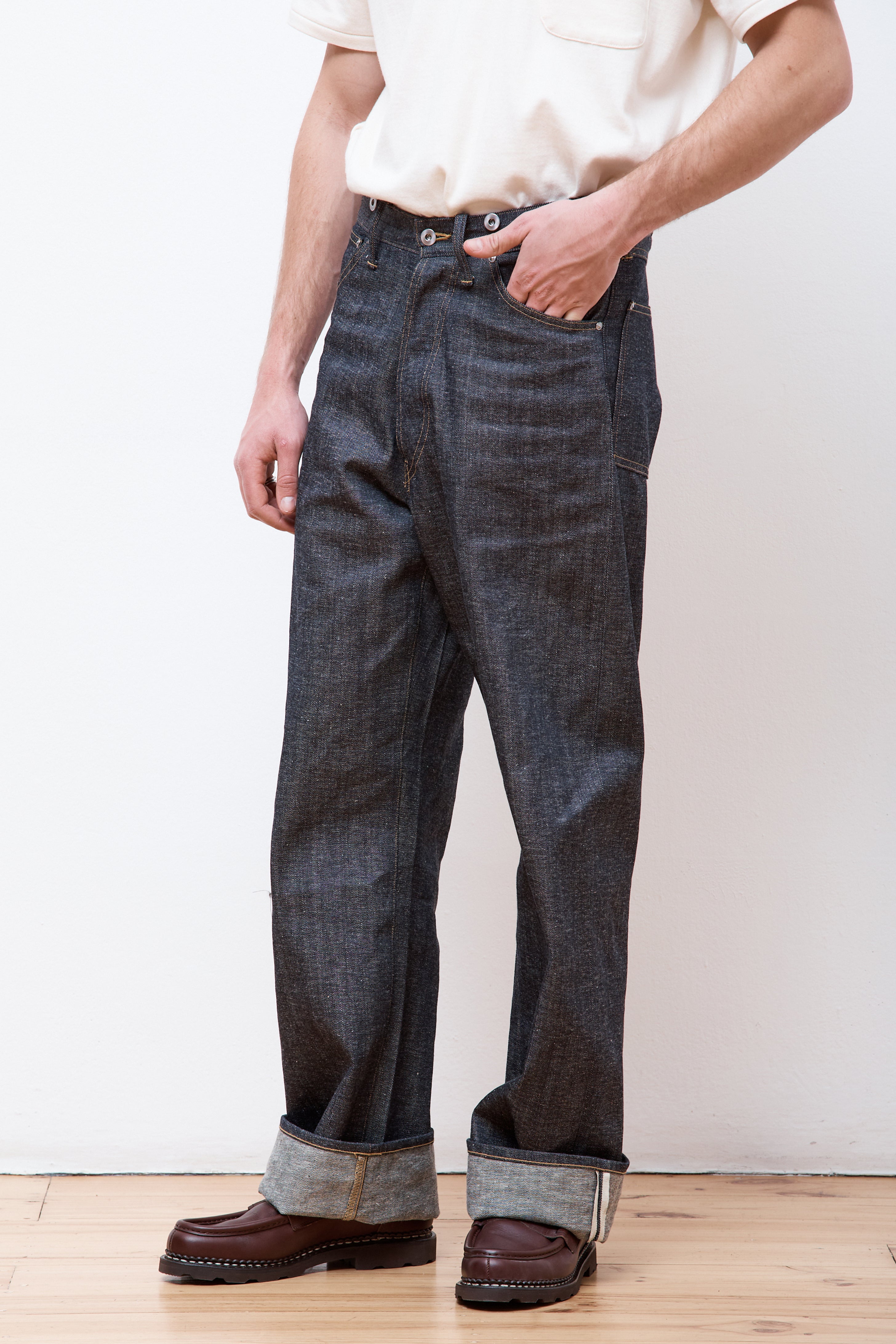 LOT.704 DENIM TROUSERS C.1920'S RAW INDIGO