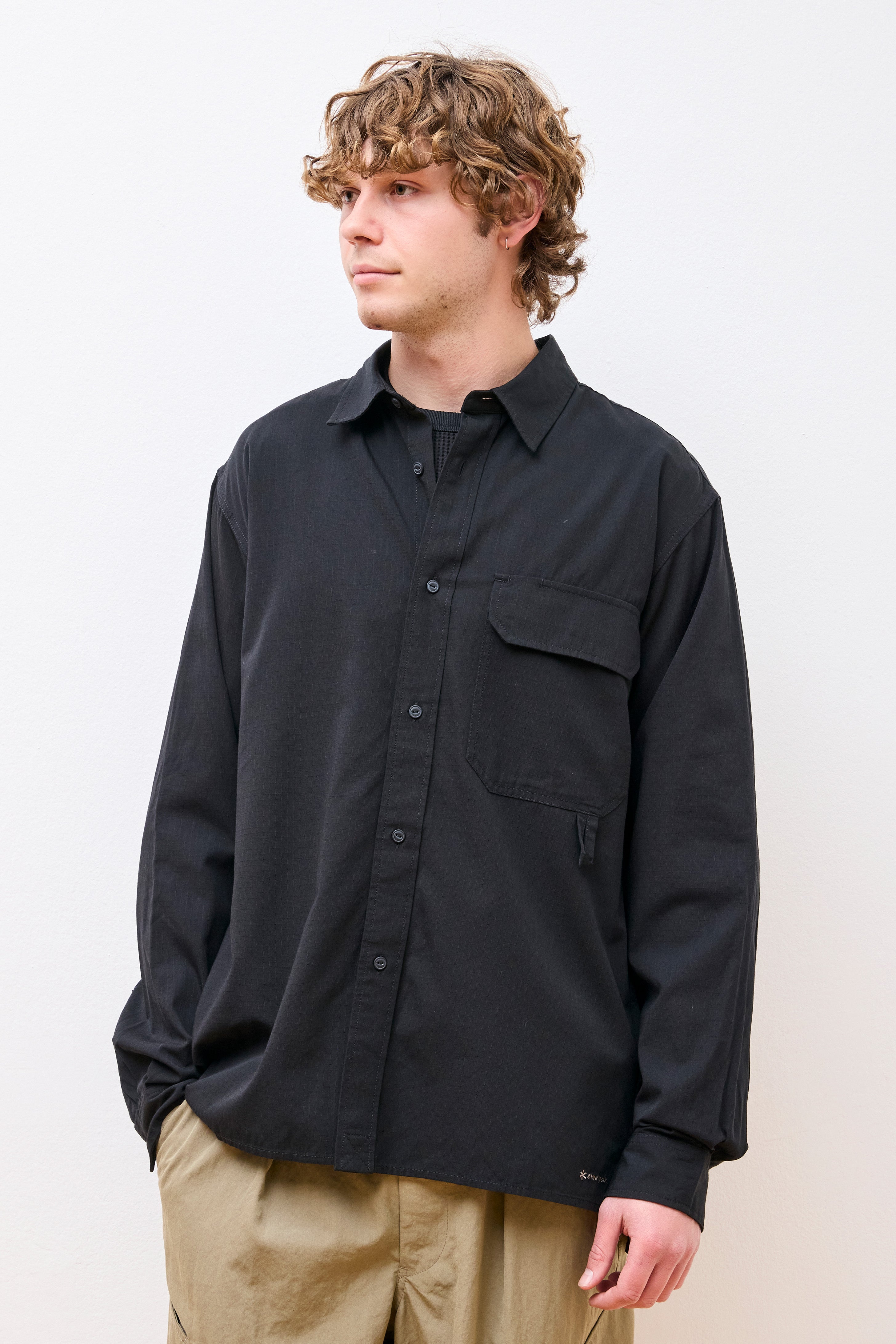 TAKIBI Light Ripstop Shirt Black