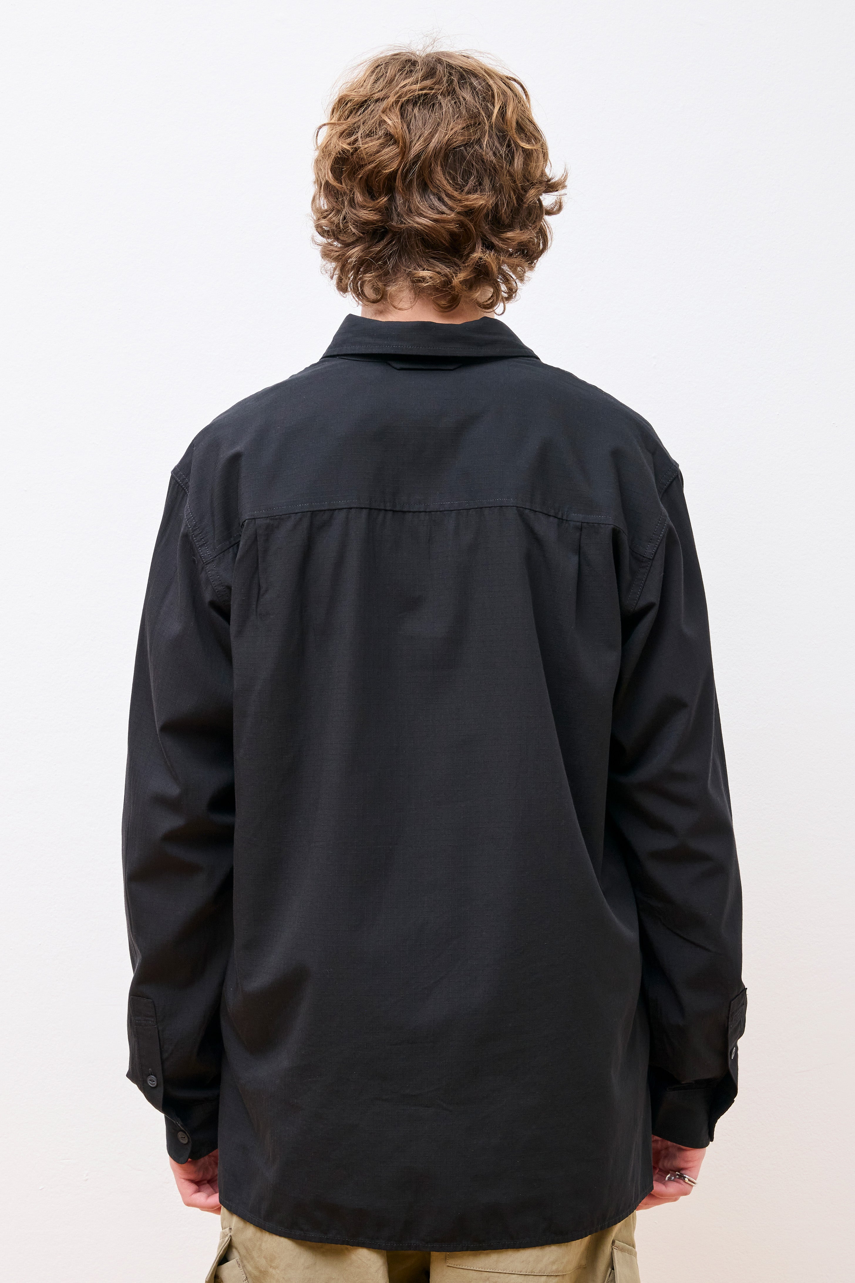 TAKIBI Light Ripstop Shirt Black